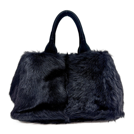 Canapa Black Sheep Fur Hand Bag