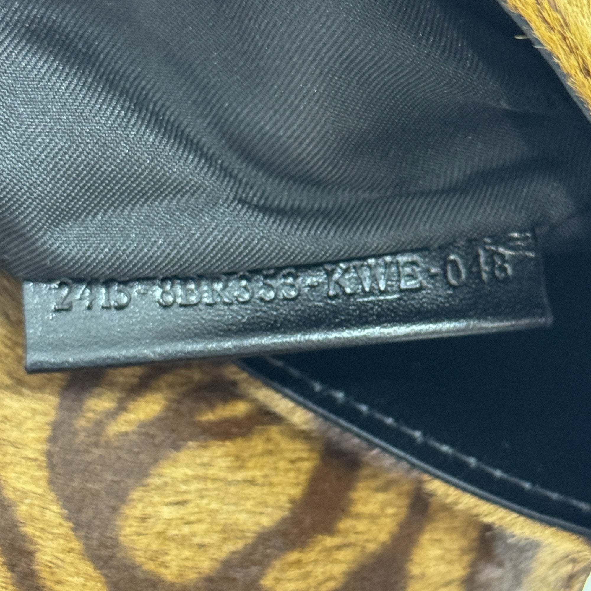 Chef Brown Zebra Print Pony Hair Shoulder Bag