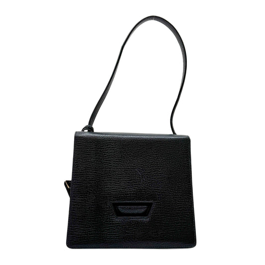 Barcelona Black Leather Shoulder Bag