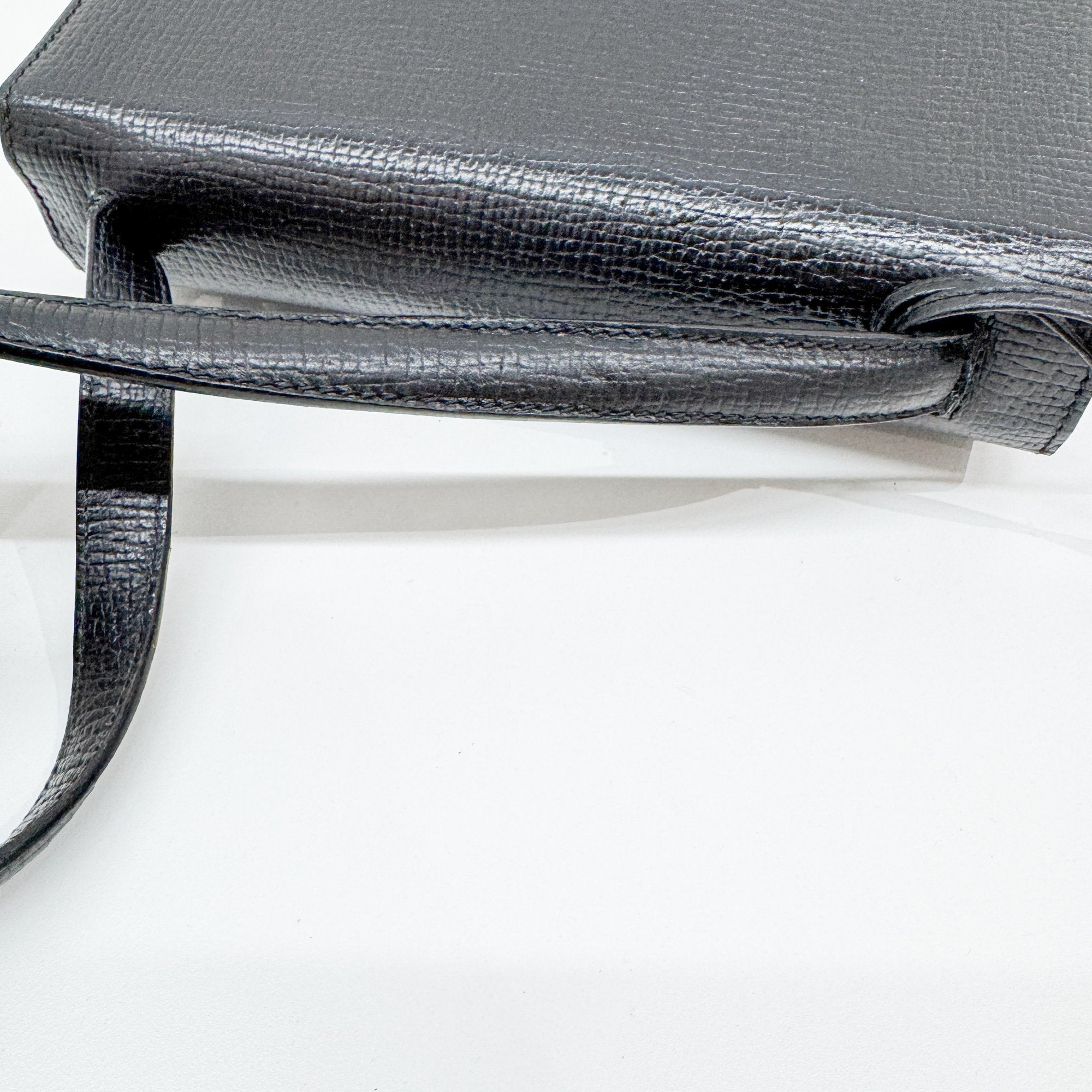 Barcelona Black Leather Shoulder Bag