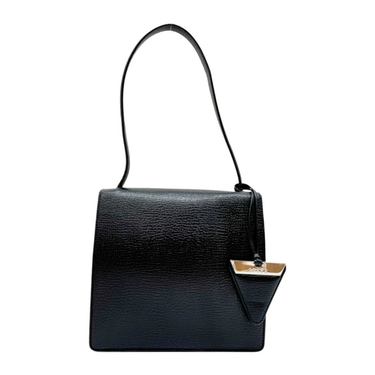 Barcelona Black Leather Shoulder Bag