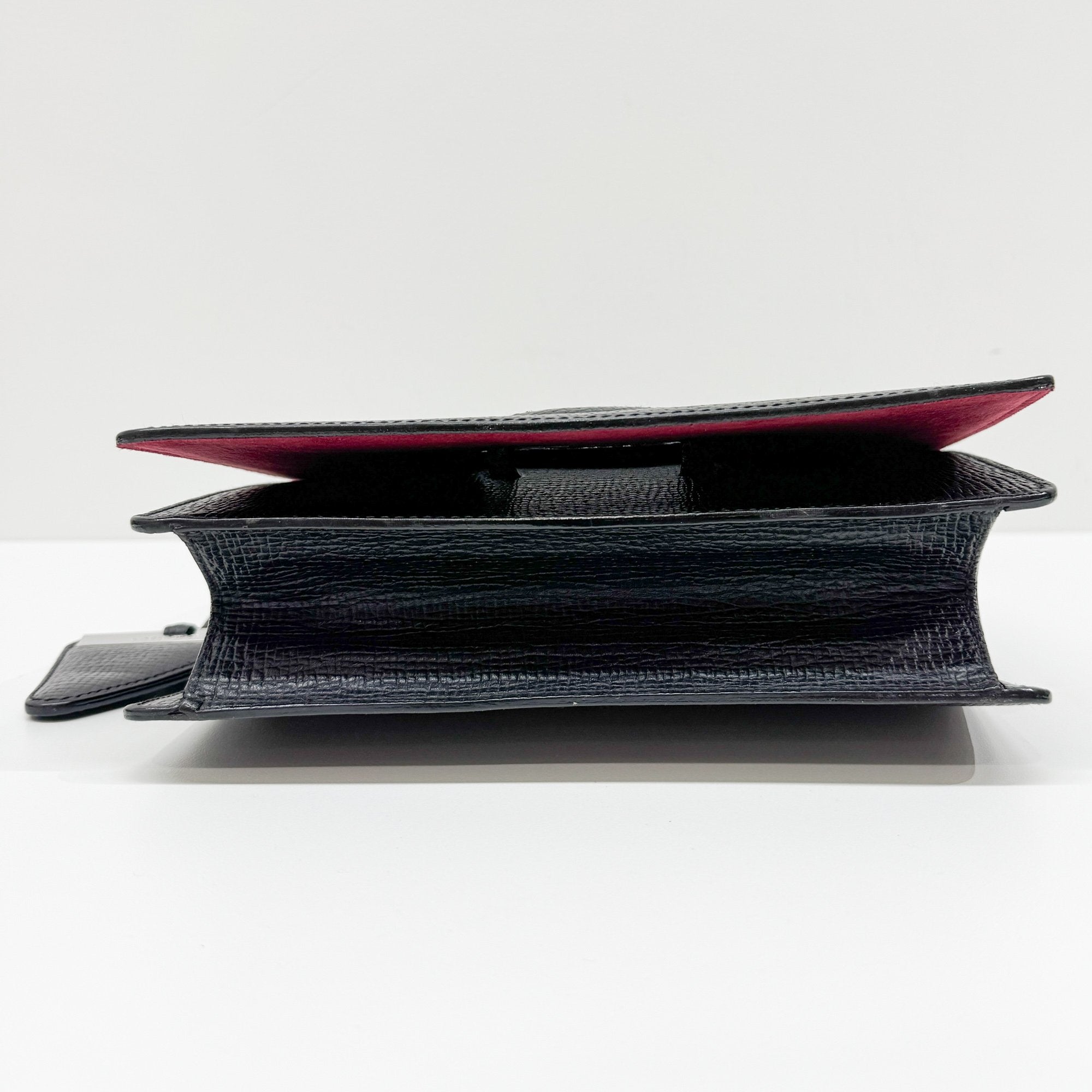 Barcelona Black Leather Shoulder Bag