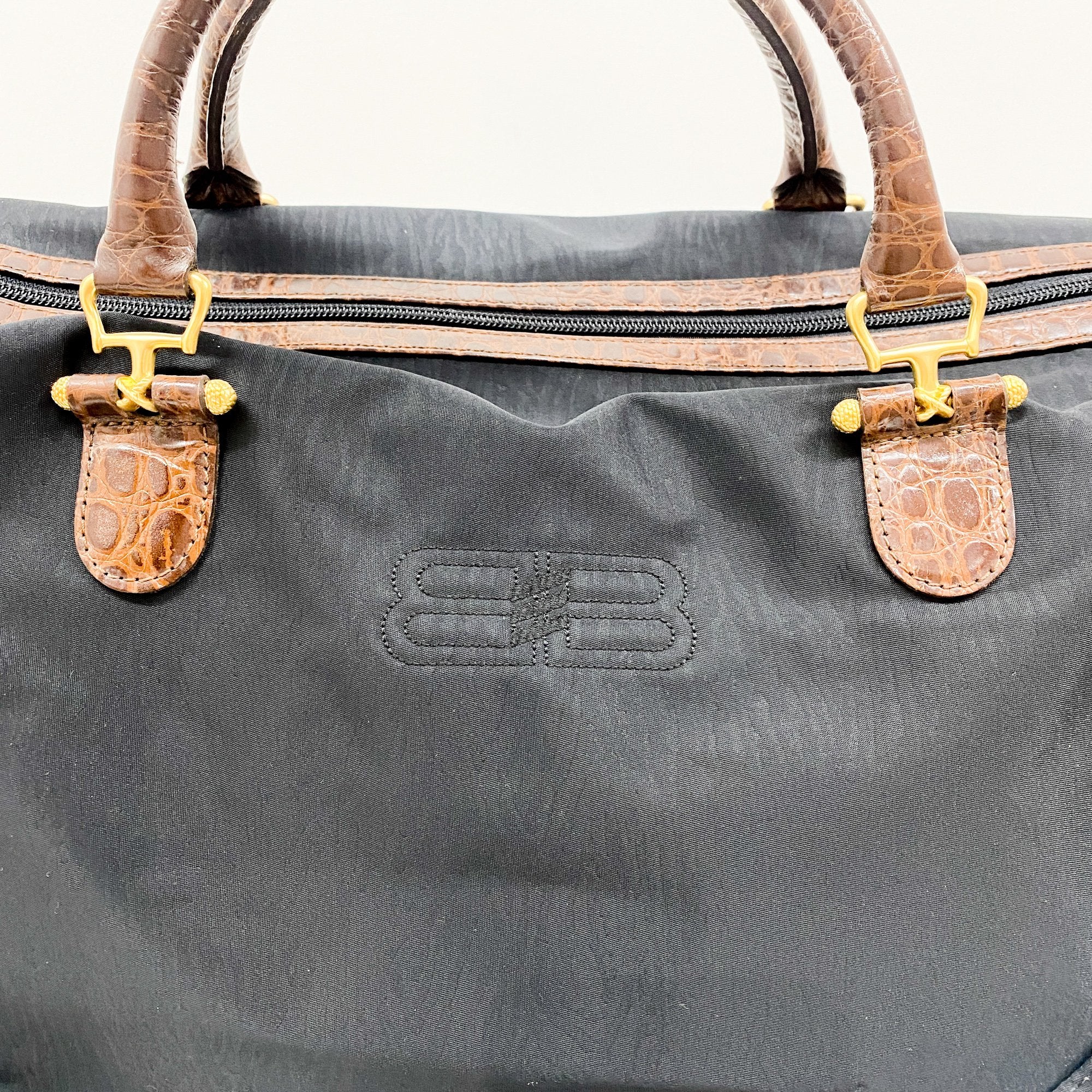 Boston Black Nylon Two Way Bag