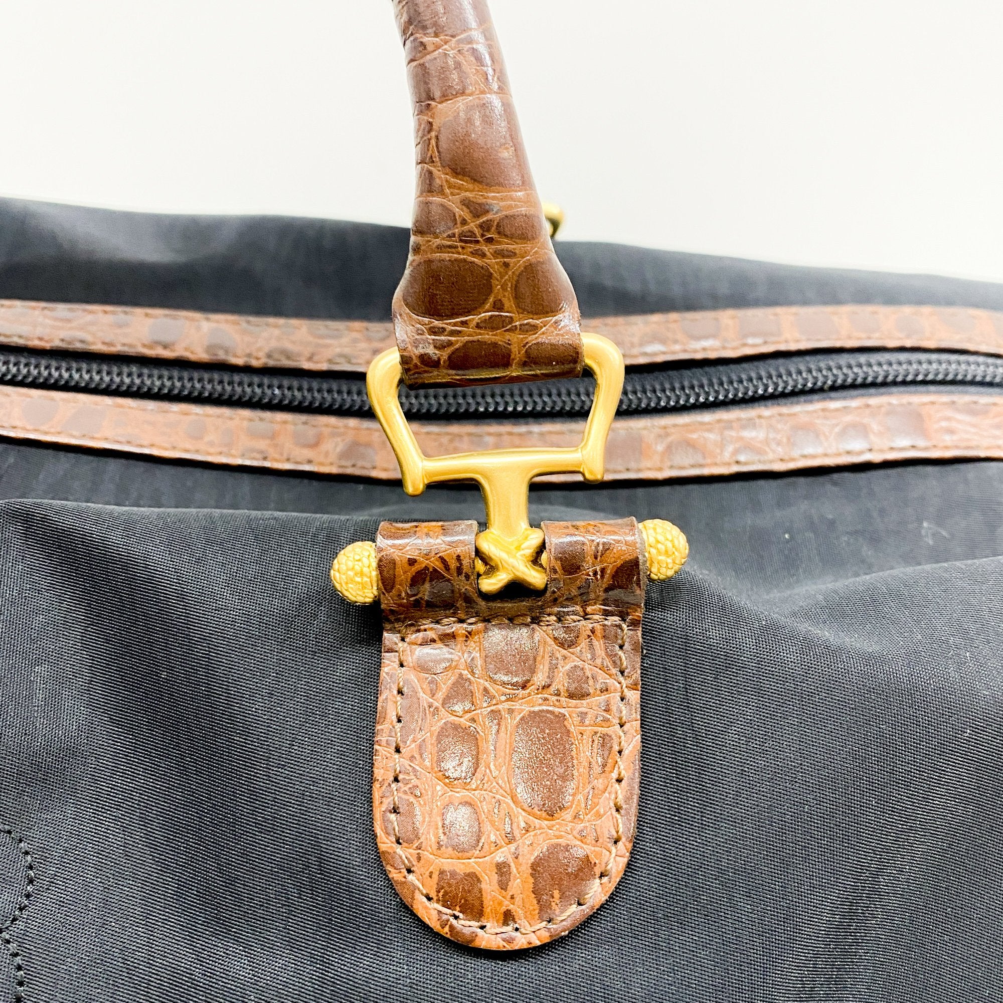 Boston Black Nylon Two Way Bag