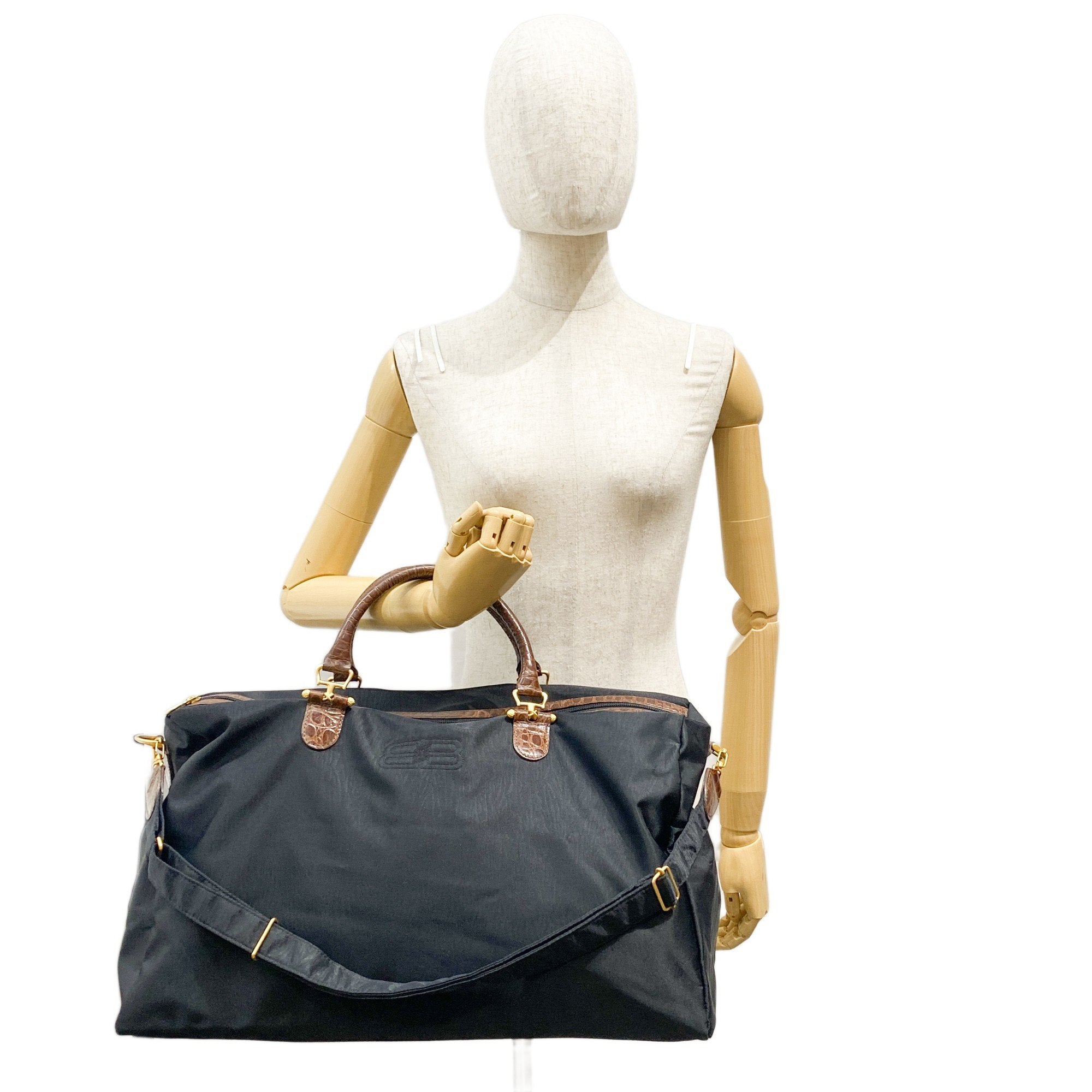 Boston Black Nylon Two Way Bag