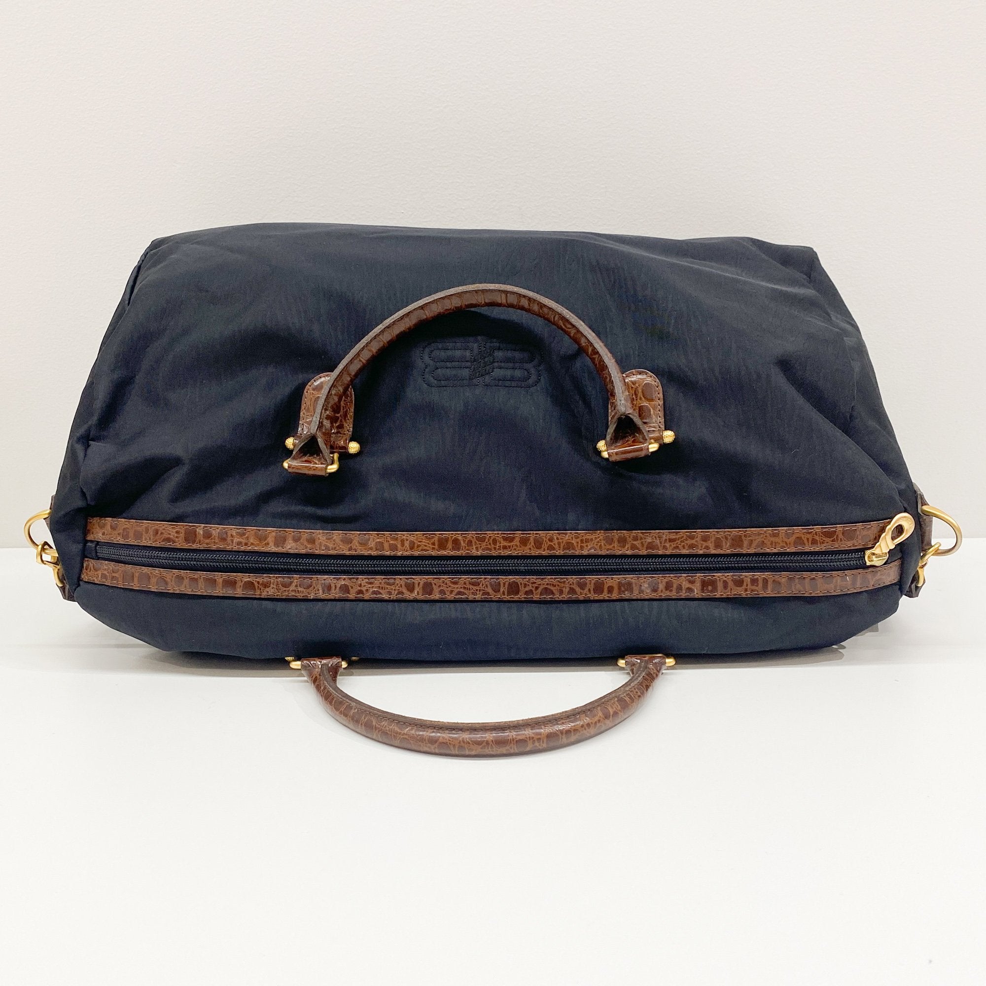 Boston Black Nylon Two Way Bag