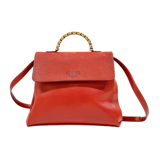 Velazquez Orange Leather Two Way Bag