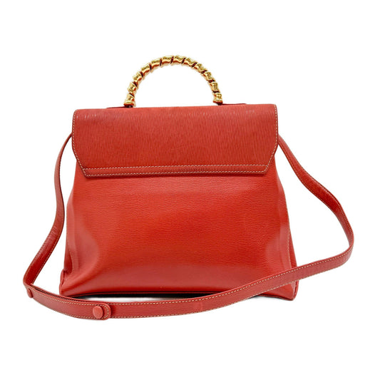 Velazquez Orange Leather Two Way Bag
