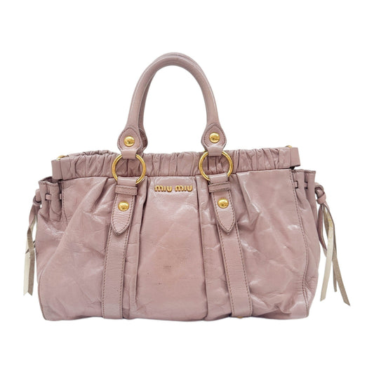 Vitello Pink Leather Two Way Bag