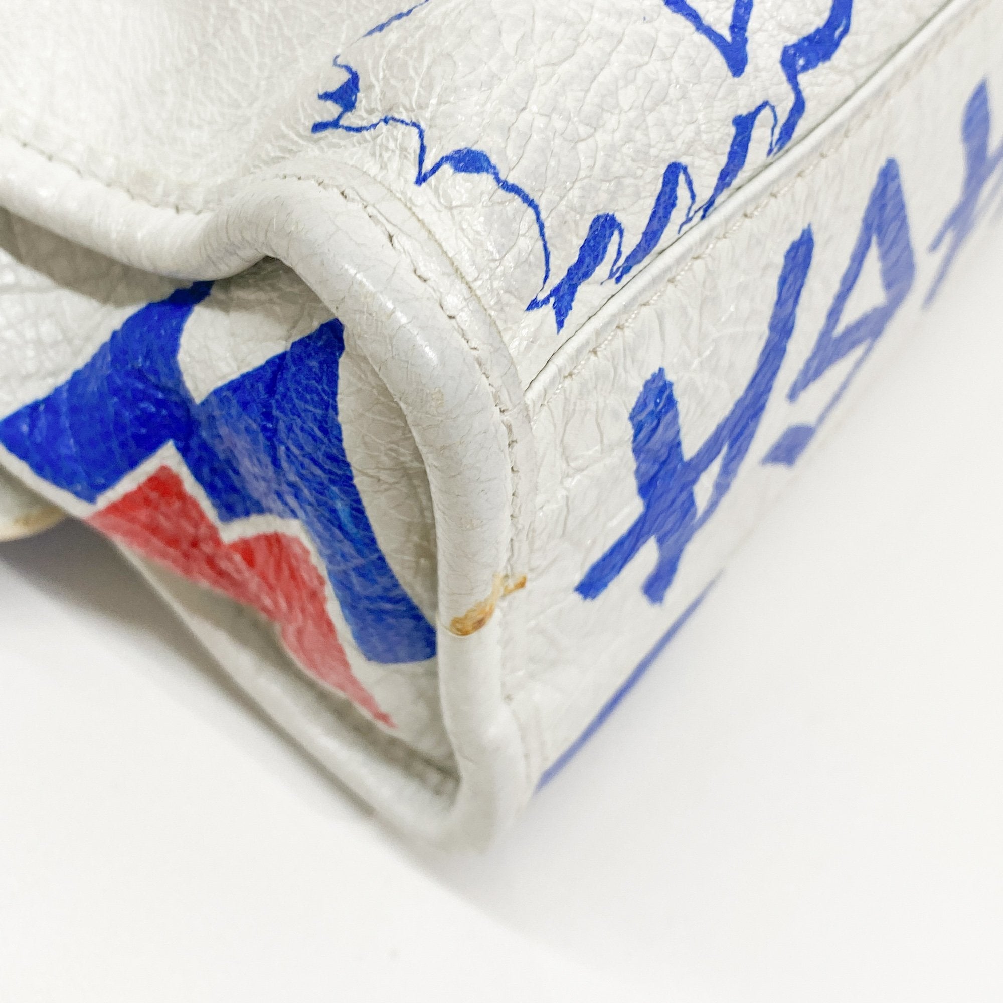 Mini City Graffiti White Leather Two Way Bag