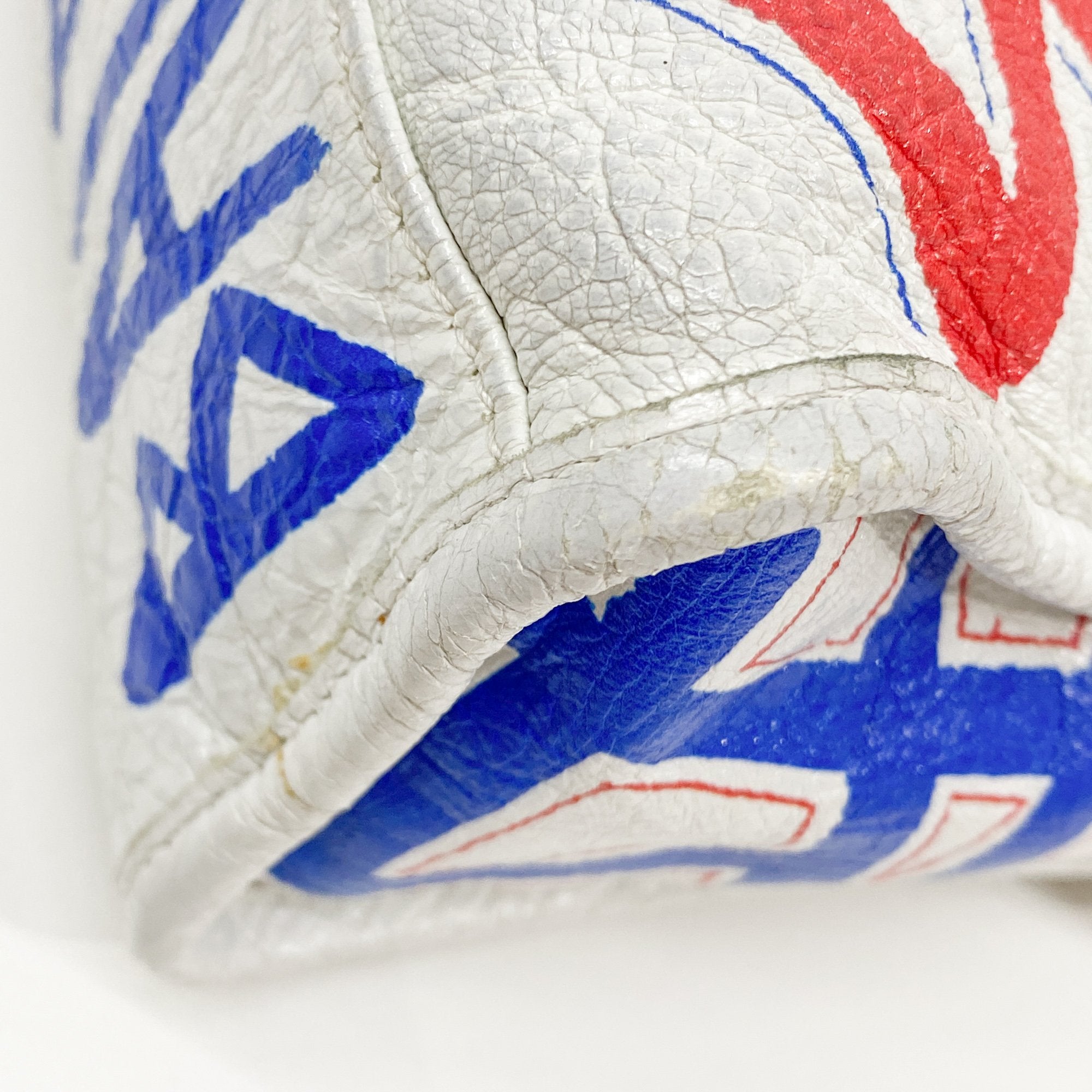 Mini City Graffiti White Leather Two Way Bag