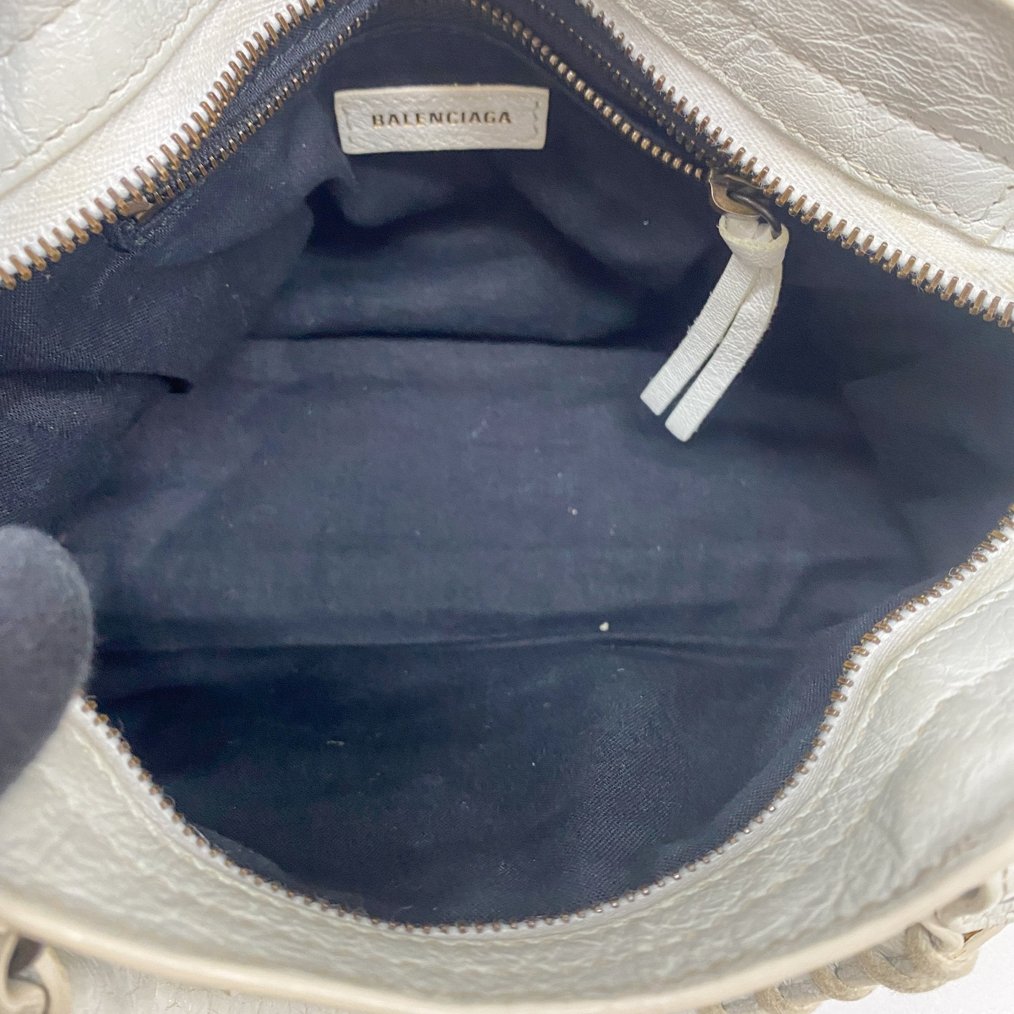 Mini City Graffiti White Leather Two Way Bag