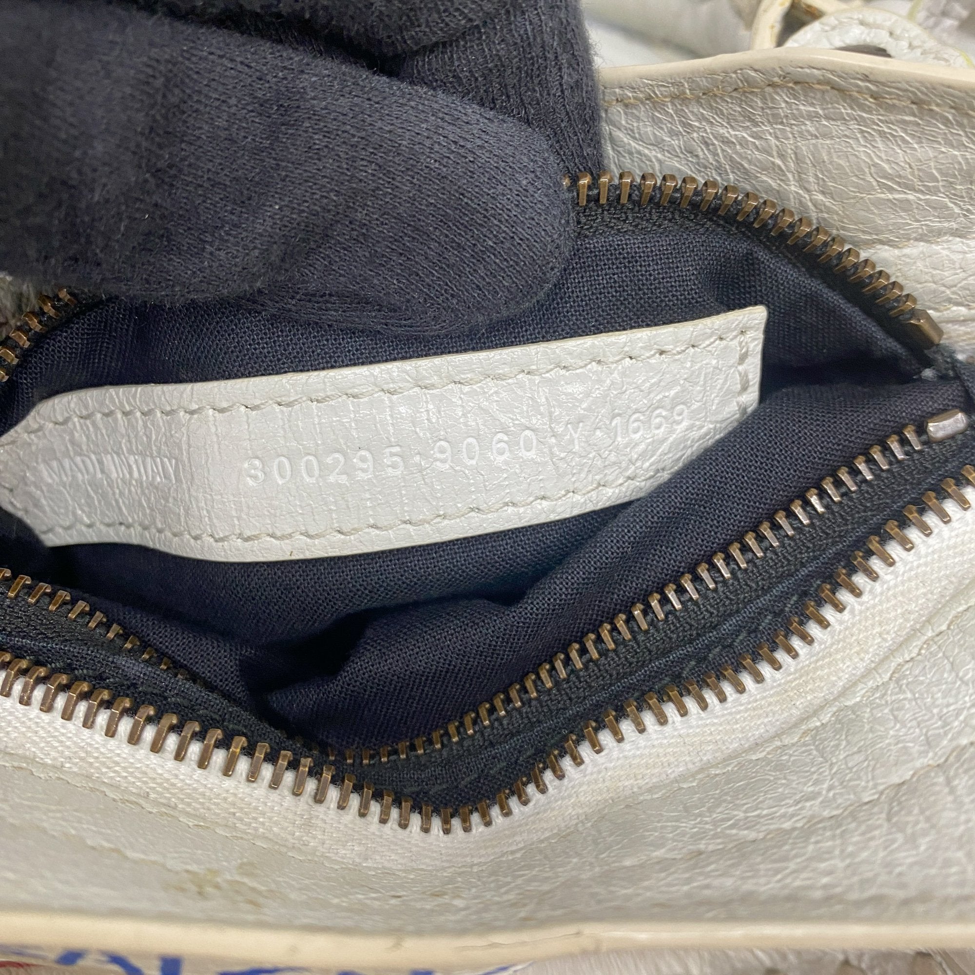 Mini City Graffiti White Leather Two Way Bag