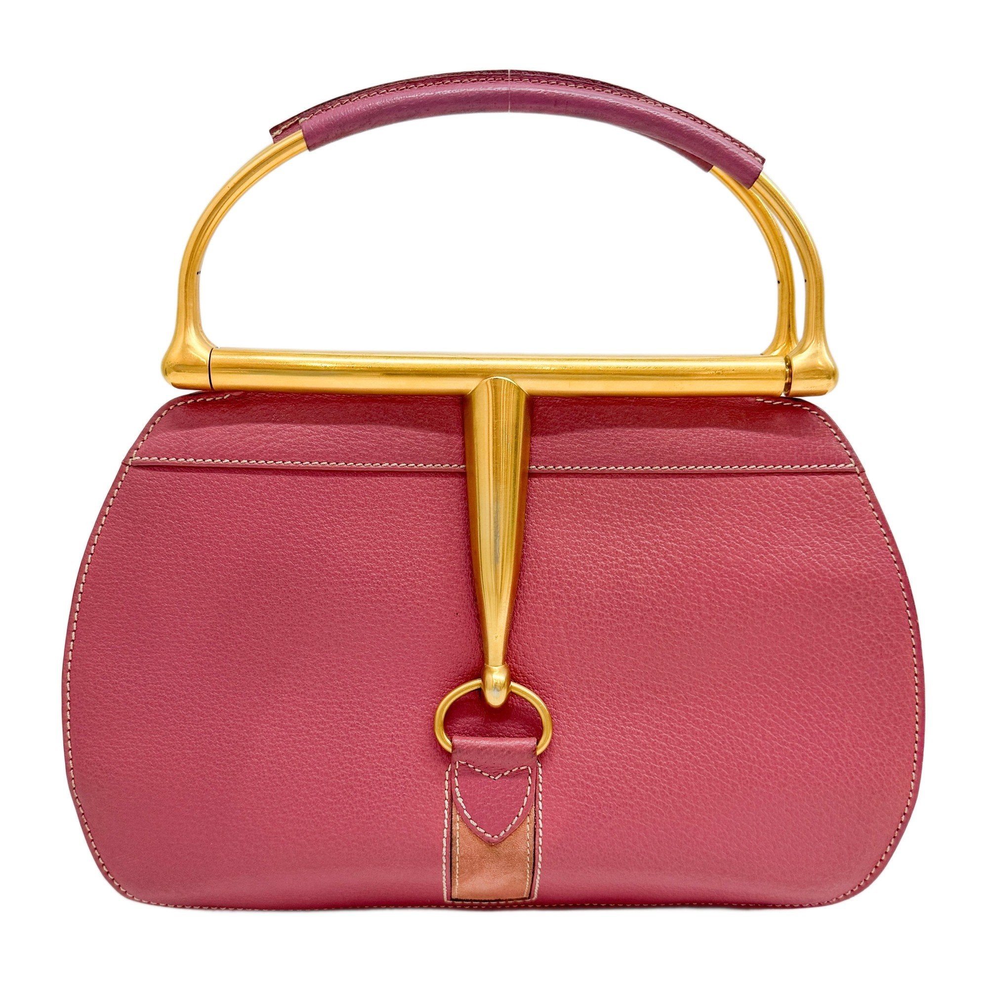 Snaffle Horsebit Pink Leather Hand Bag