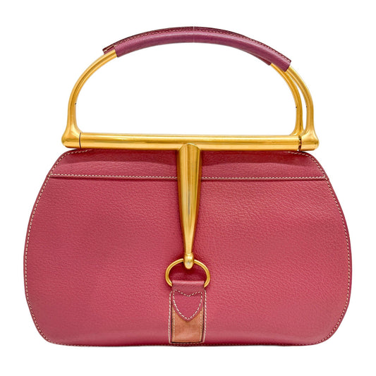Snaffle Horsebit Pink Leather Hand Bag