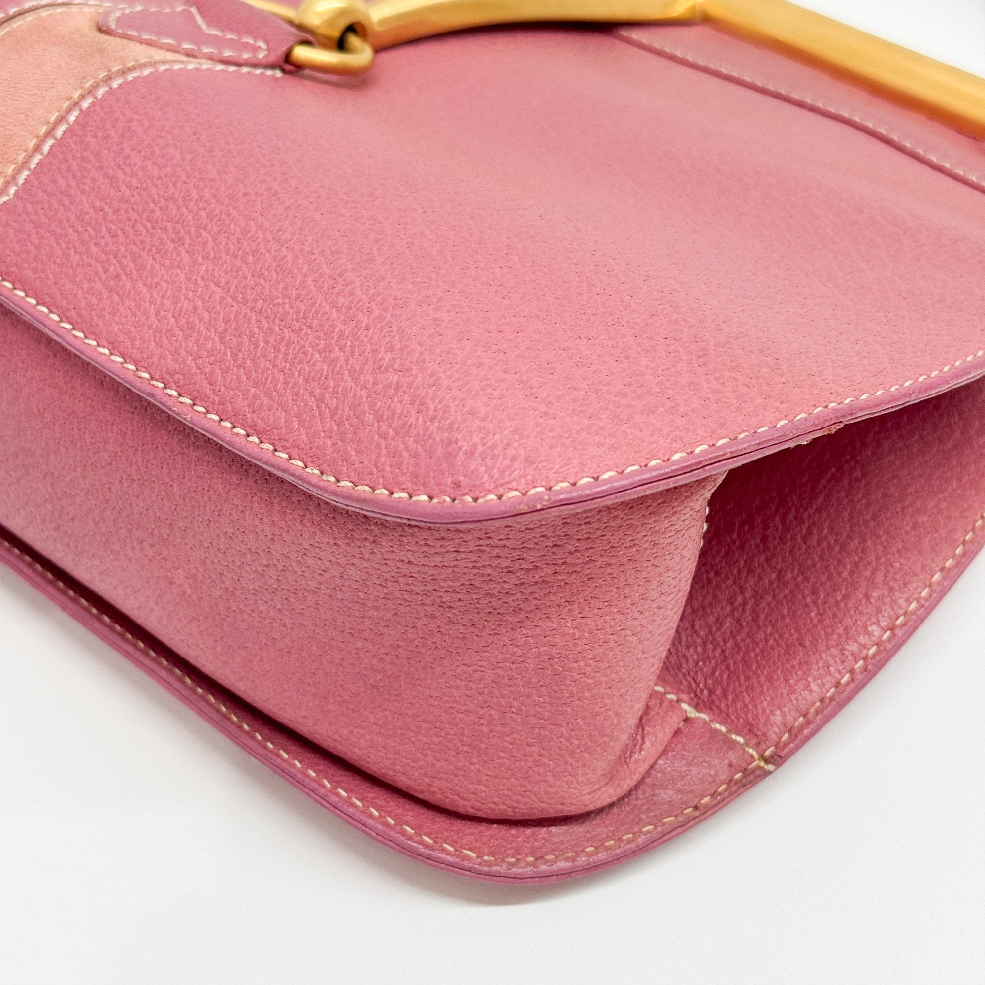 Snaffle Horsebit Pink Leather Hand Bag