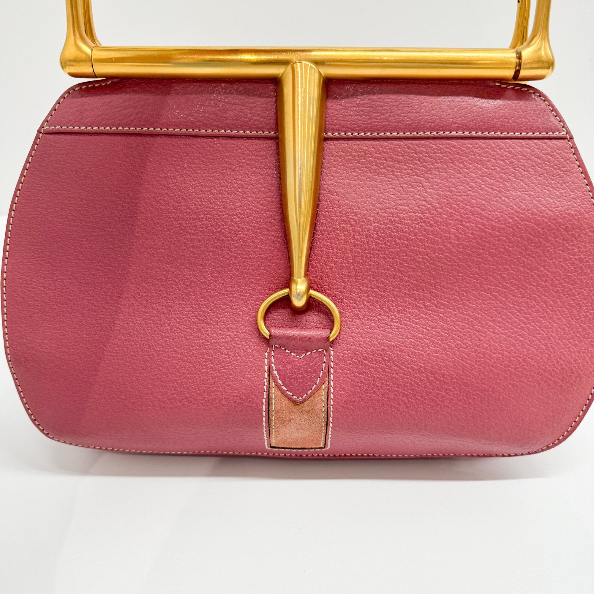 Snaffle Horsebit Pink Leather Hand Bag