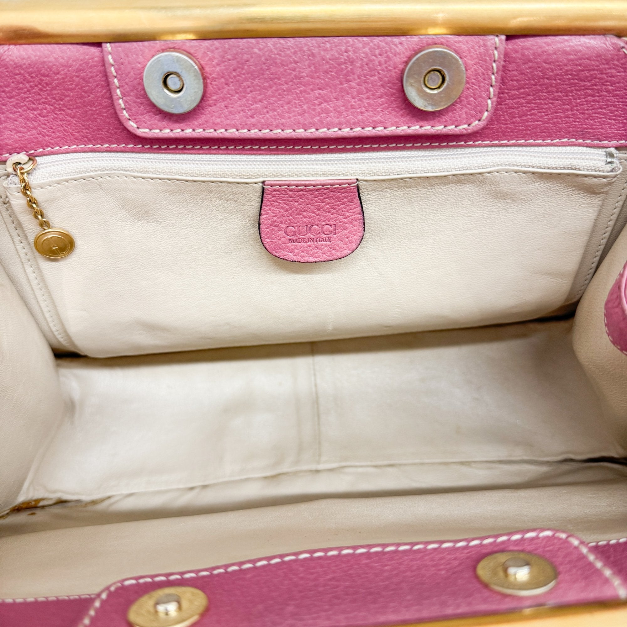 Snaffle Horsebit Pink Leather Hand Bag