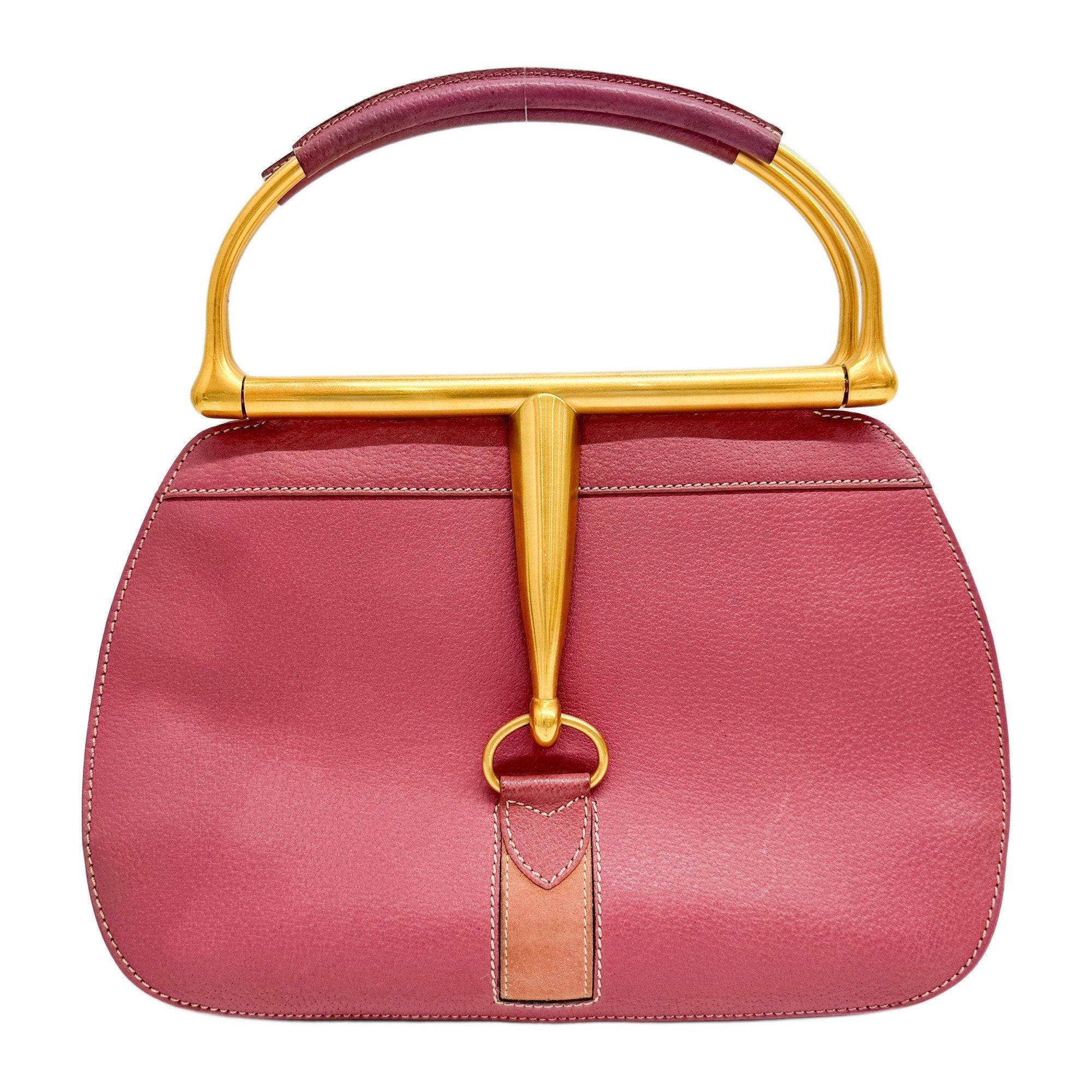 Snaffle Horsebit Pink Leather Hand Bag
