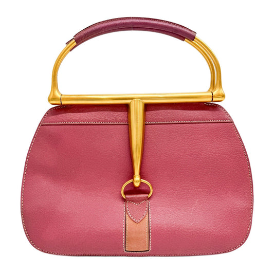 Snaffle Horsebit Pink Leather Hand Bag