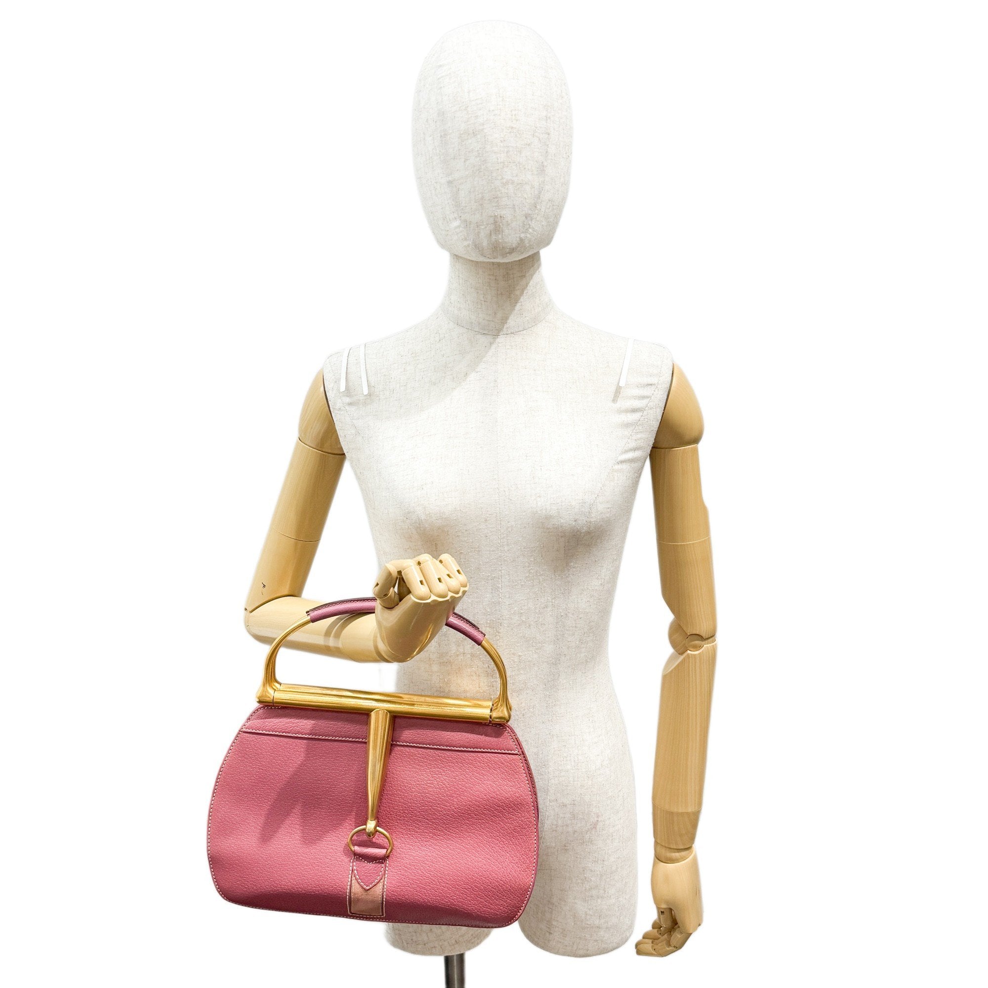 Snaffle Horsebit Pink Leather Hand Bag