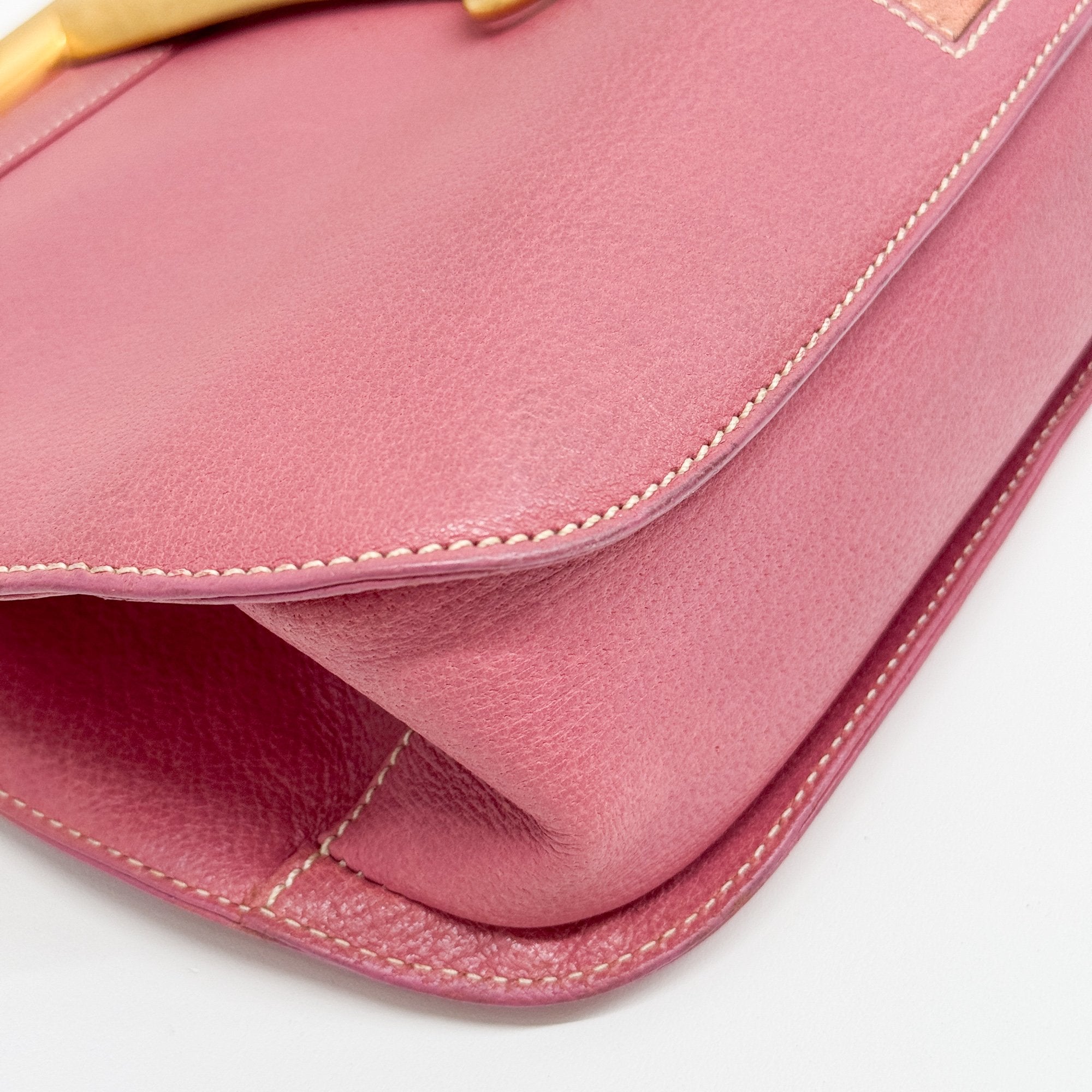 Snaffle Horsebit Pink Leather Hand Bag