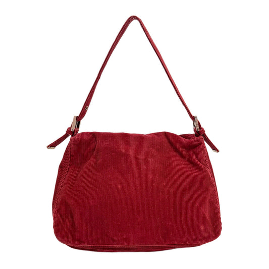 Mamma Baguette Red Corduroy Shoulder Bag