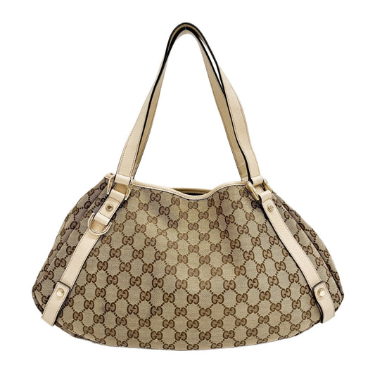 Abbey Brown GG Canvas Shoulder Bag