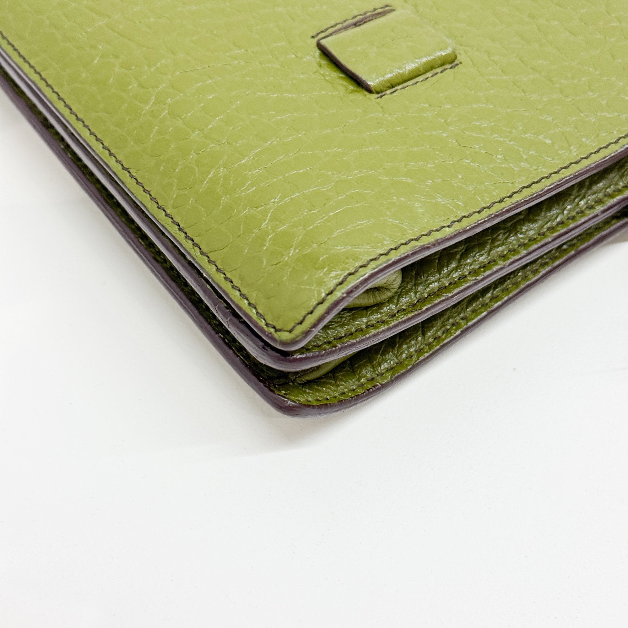 Berlino Sound Olive Green Leather Shoulder Bag