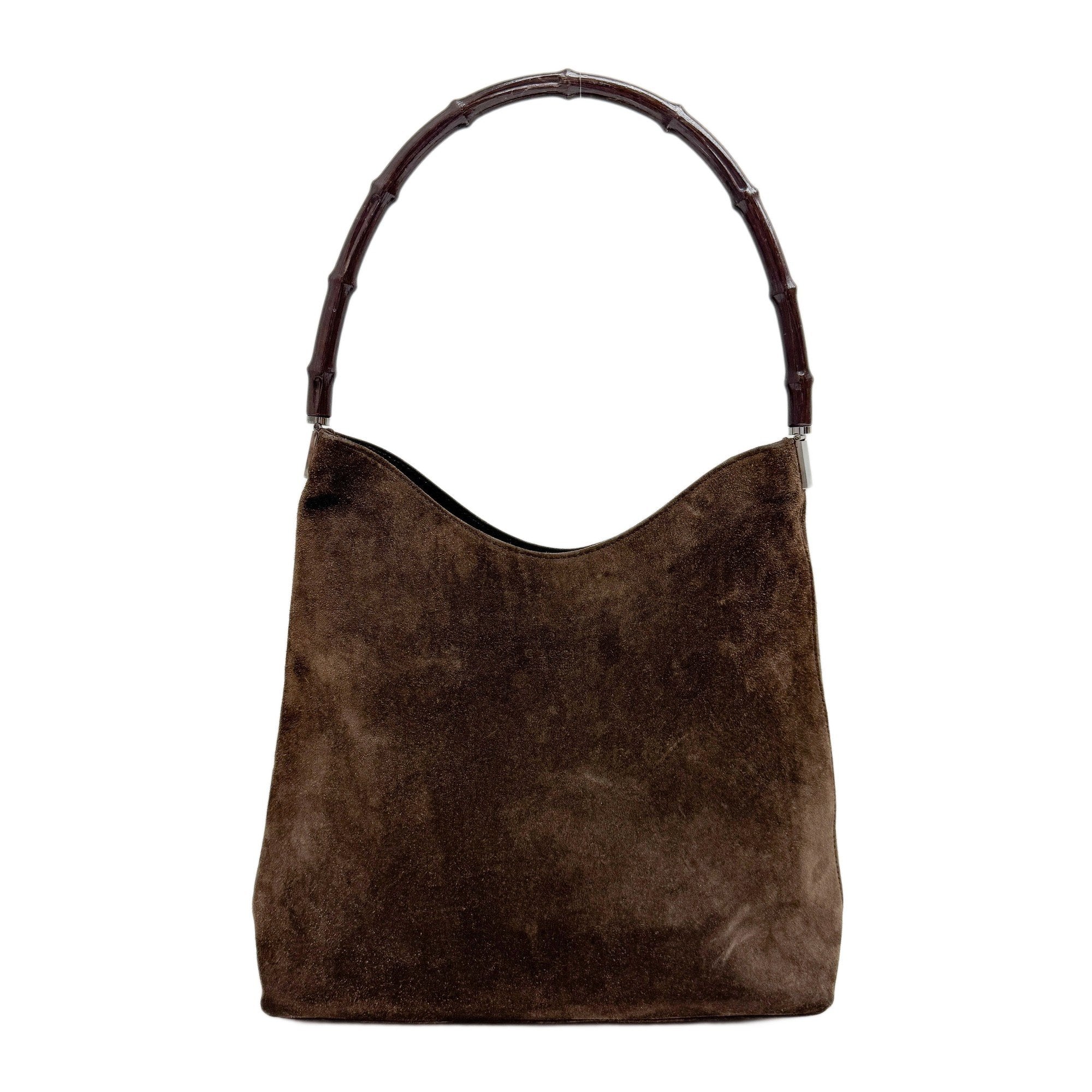 Bamboo Brown Suede Hobo Bag