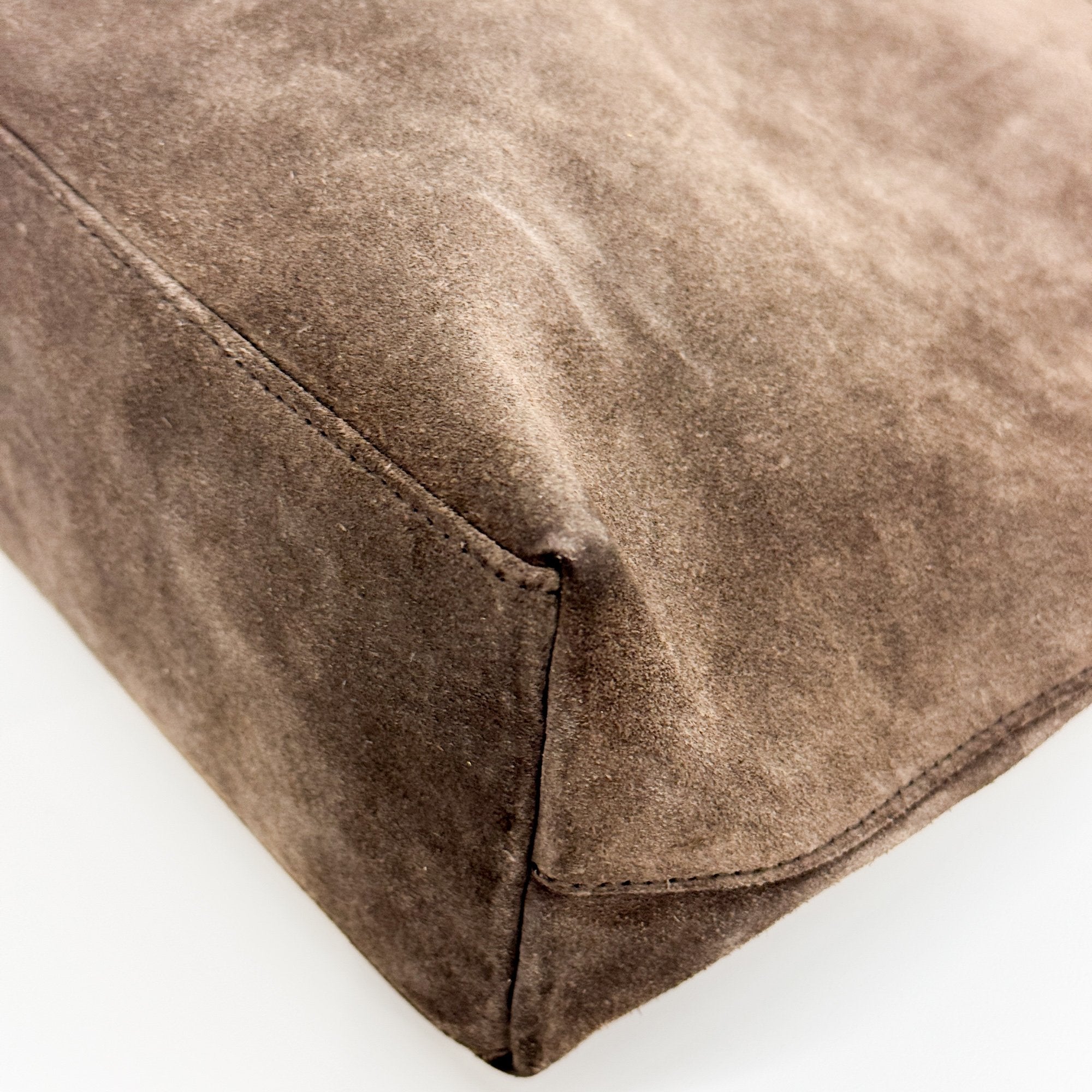 Bamboo Brown Suede Hobo Bag