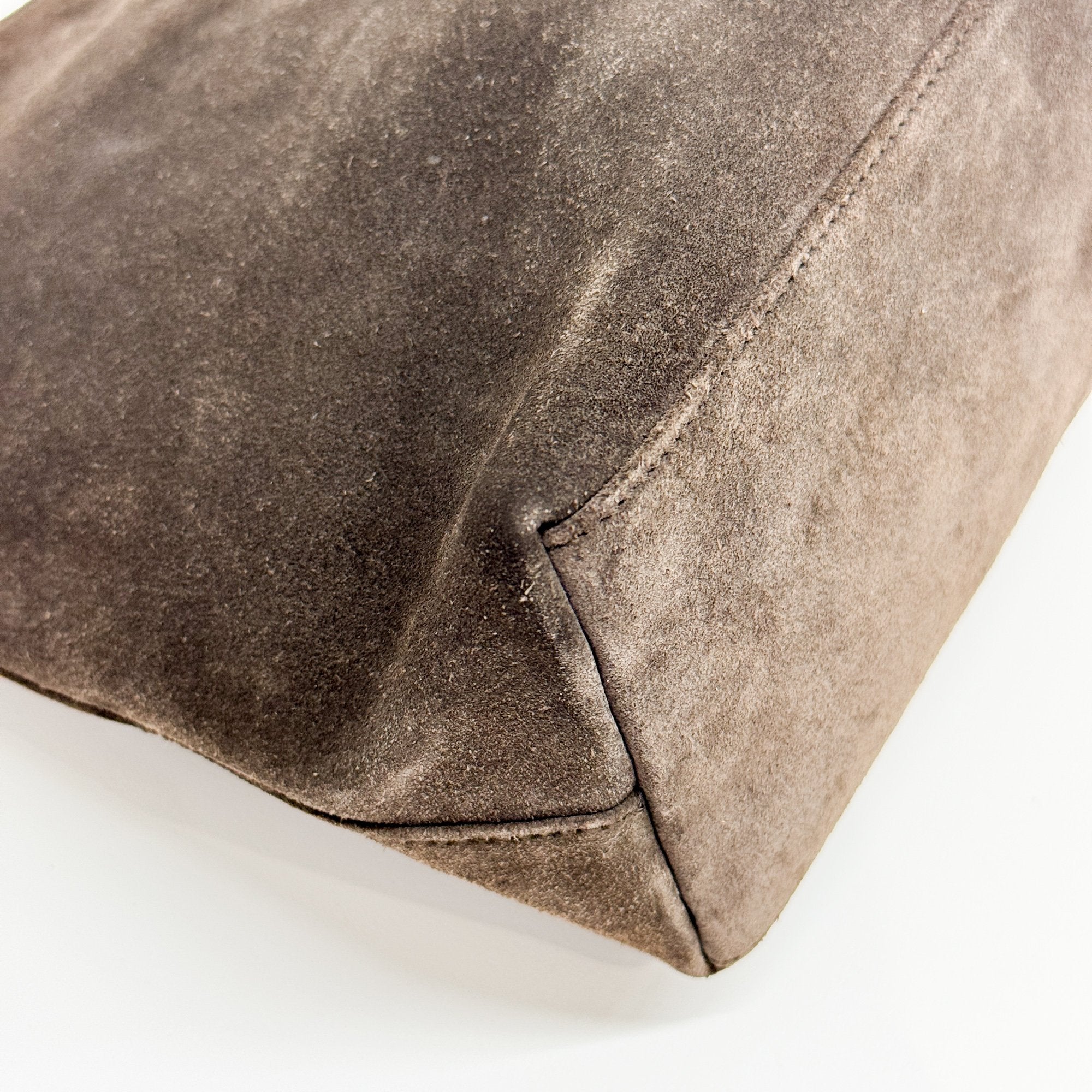 Bamboo Brown Suede Hobo Bag