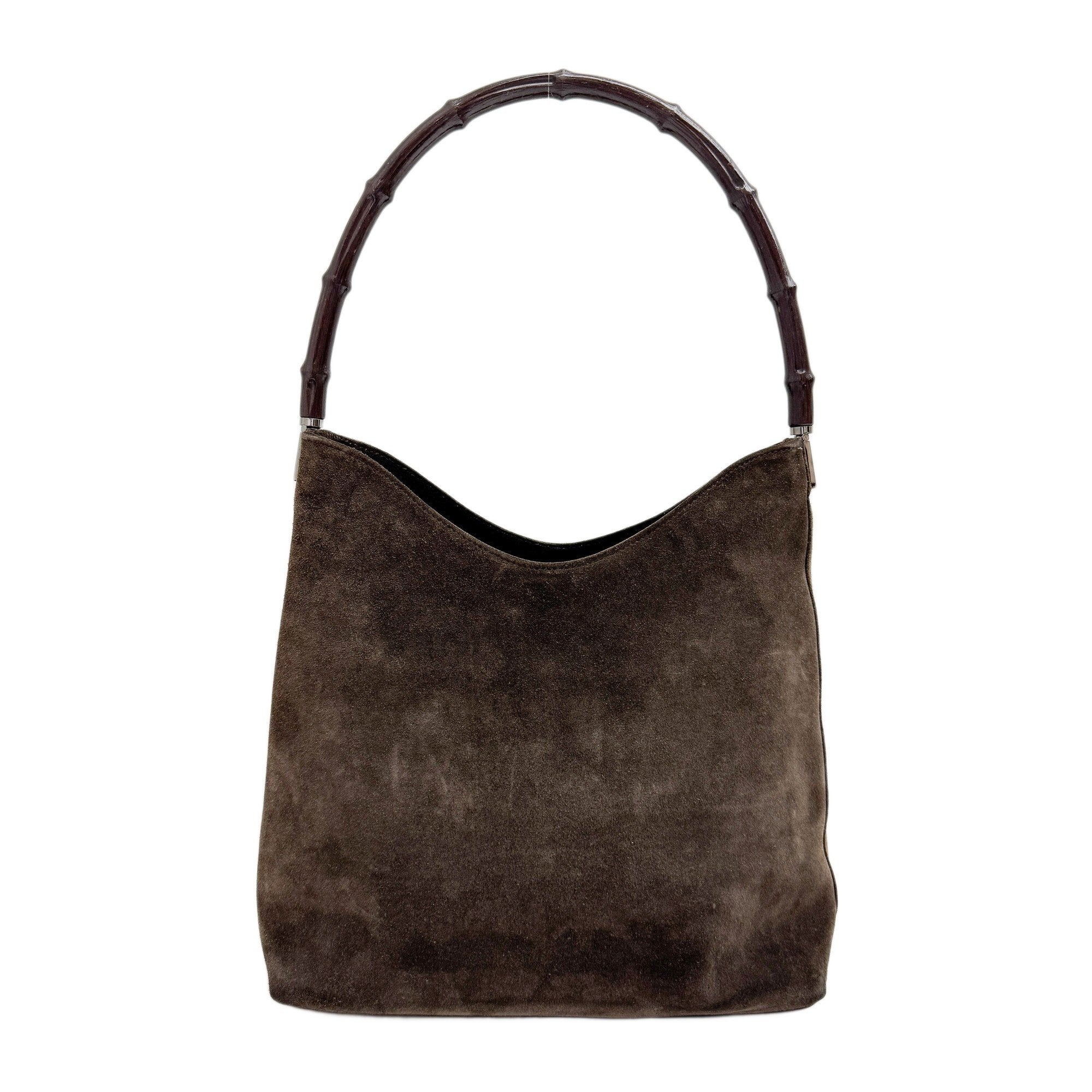 Bamboo Brown Suede Hobo Bag