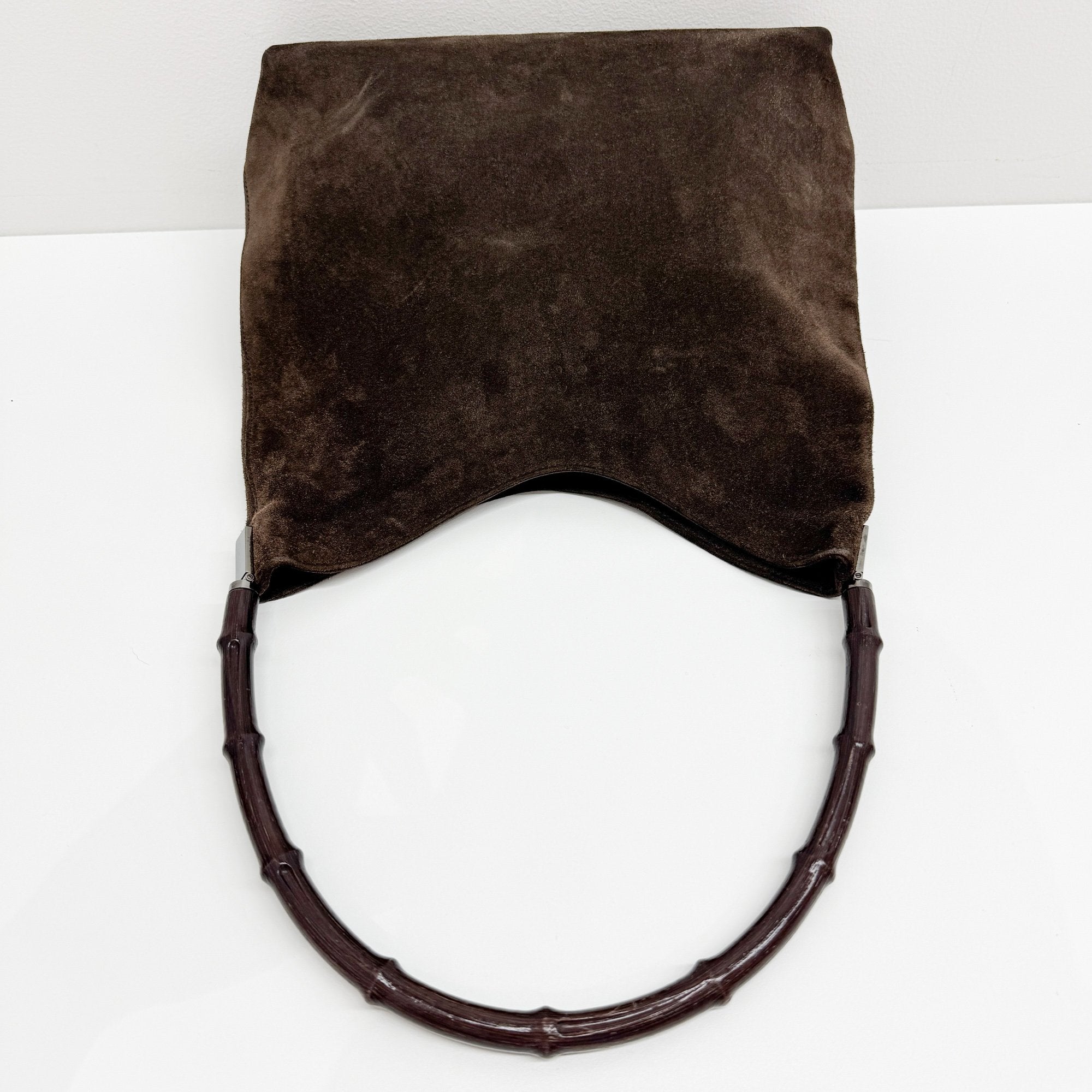 Bamboo Brown Suede Hobo Bag