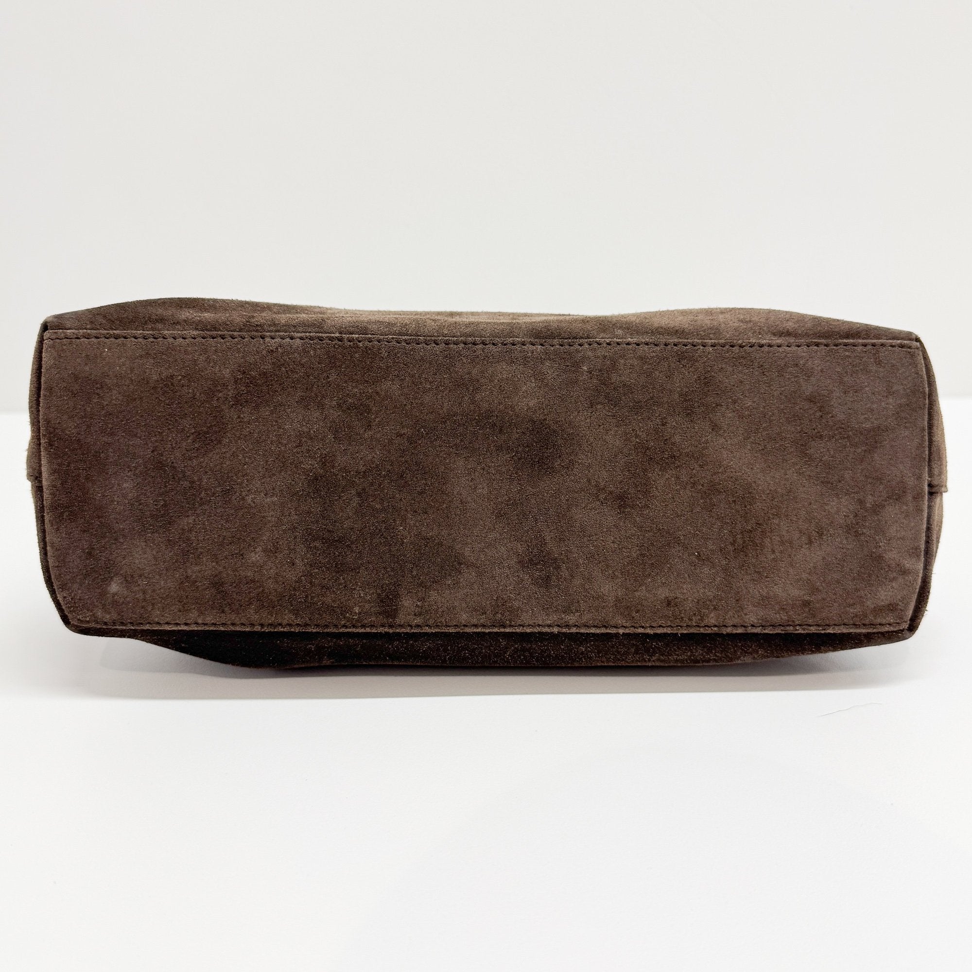 Bamboo Brown Suede Hobo Bag