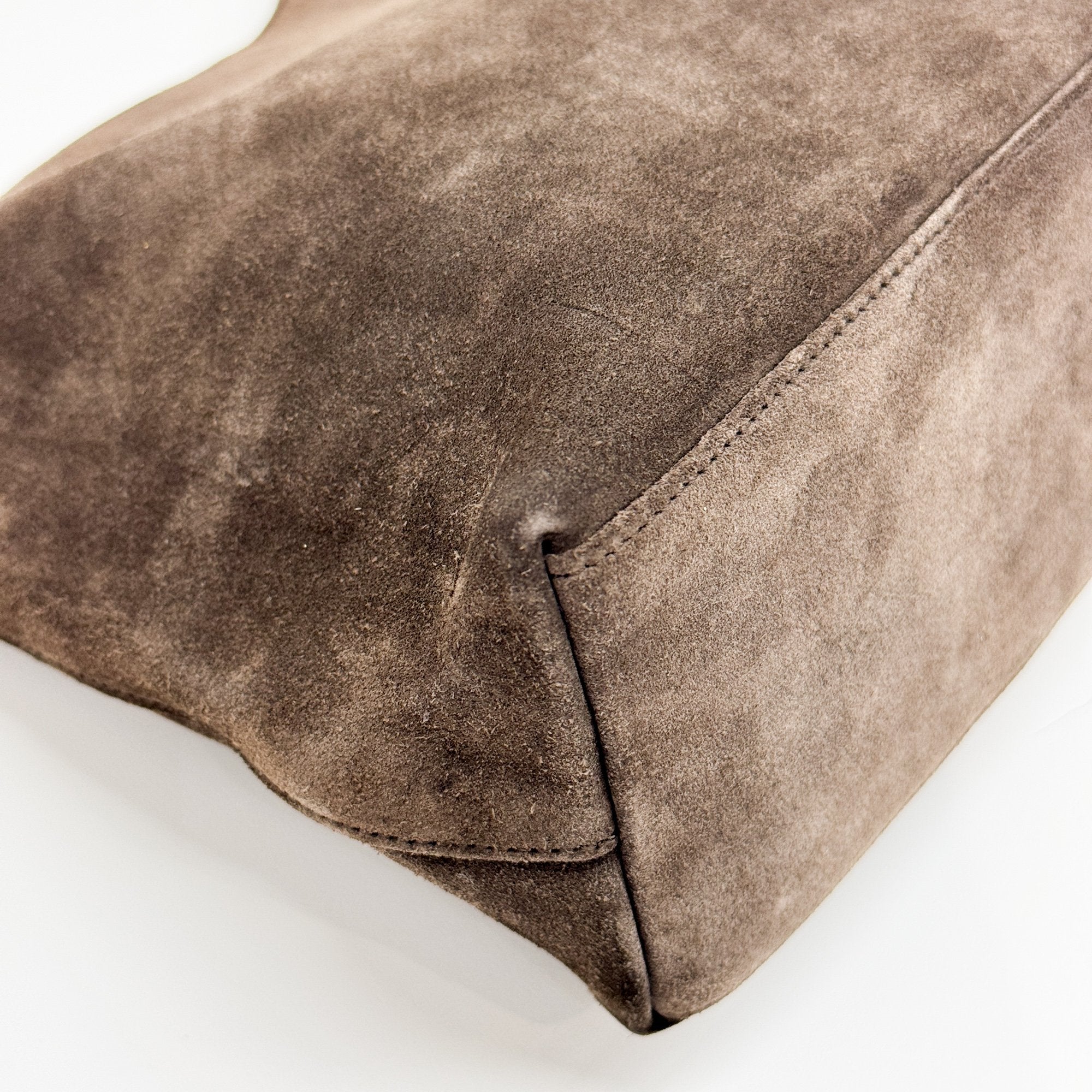 Bamboo Brown Suede Hobo Bag