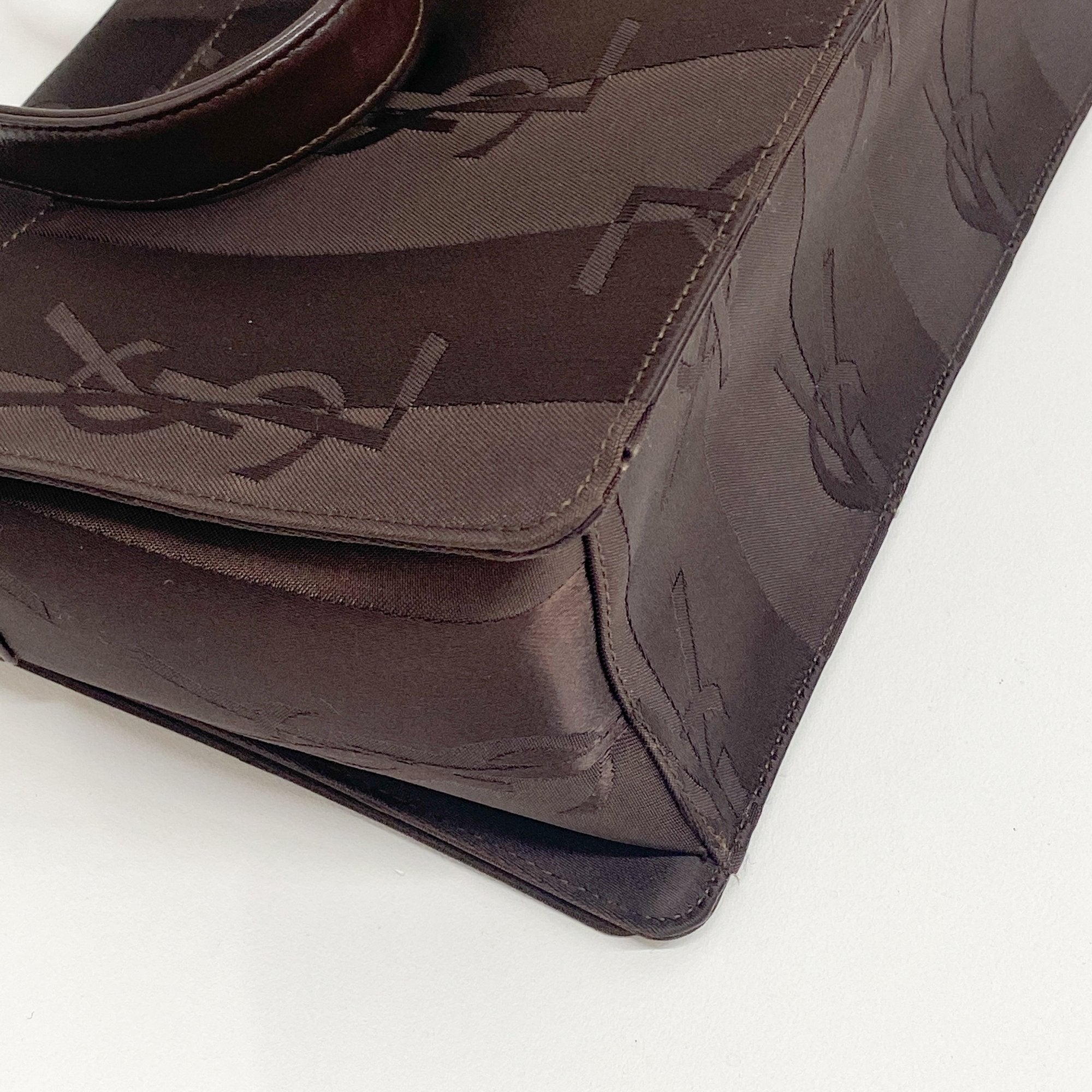 Brown Monogram Suede Handbag