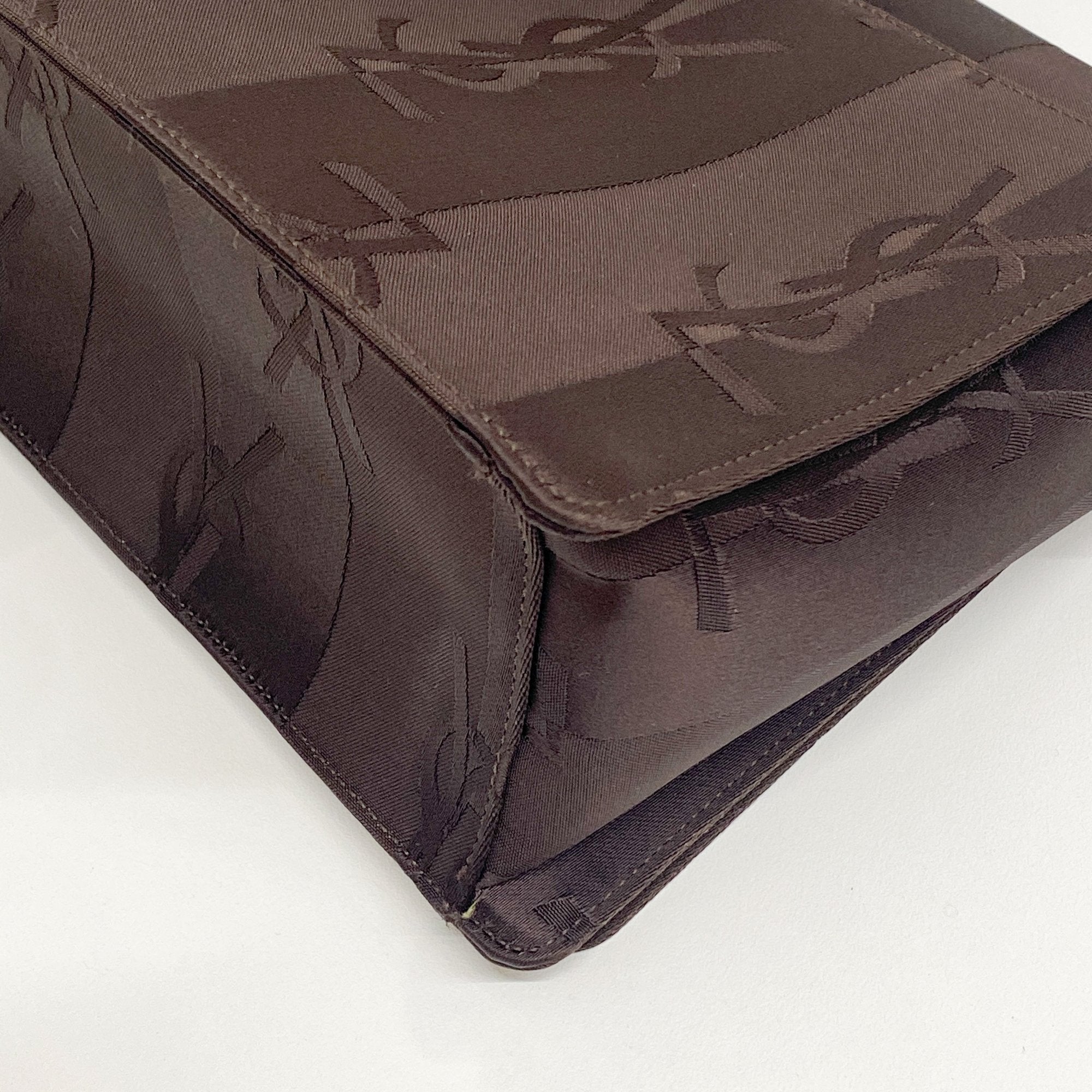 Brown Monogram Suede Handbag