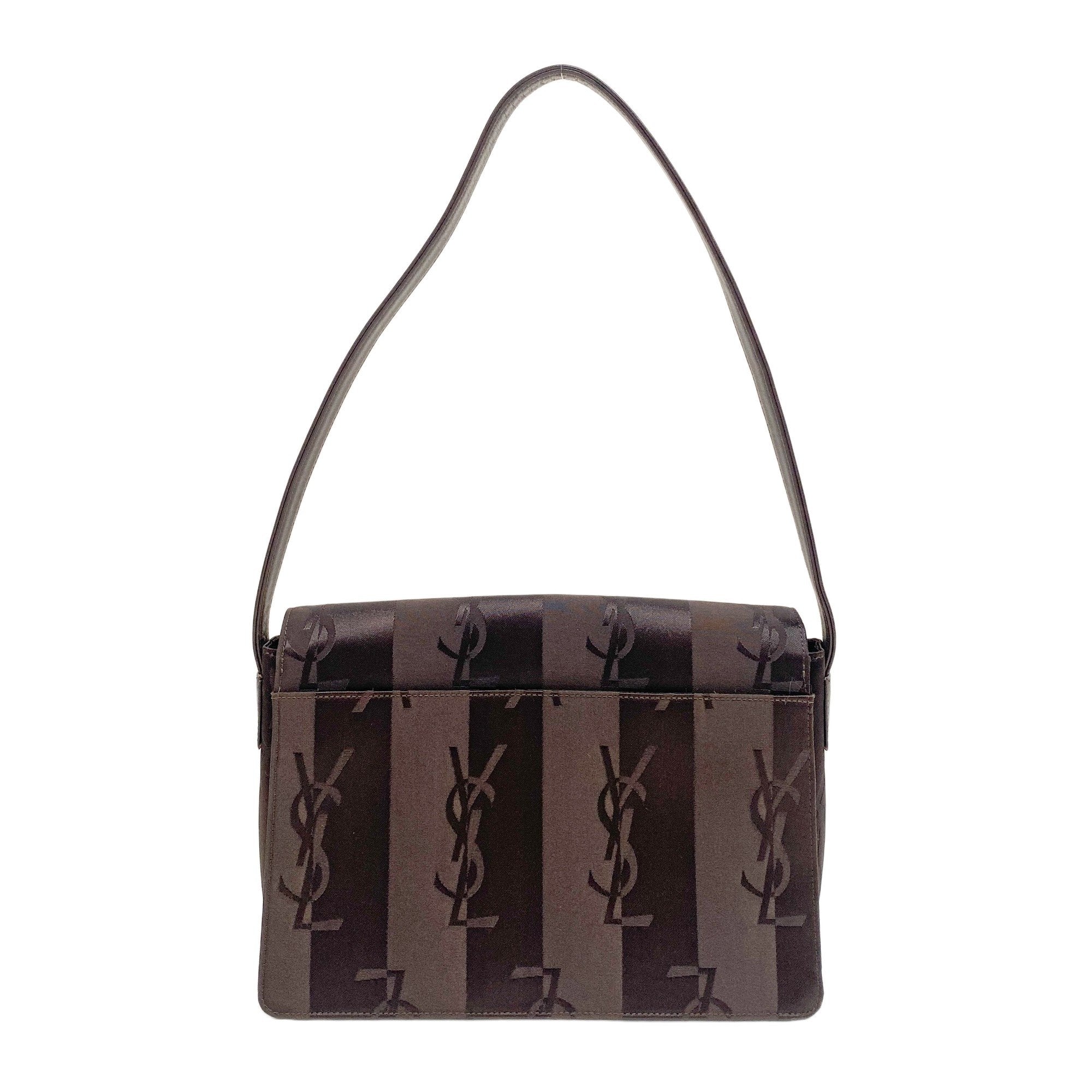 Brown Monogram Suede Handbag