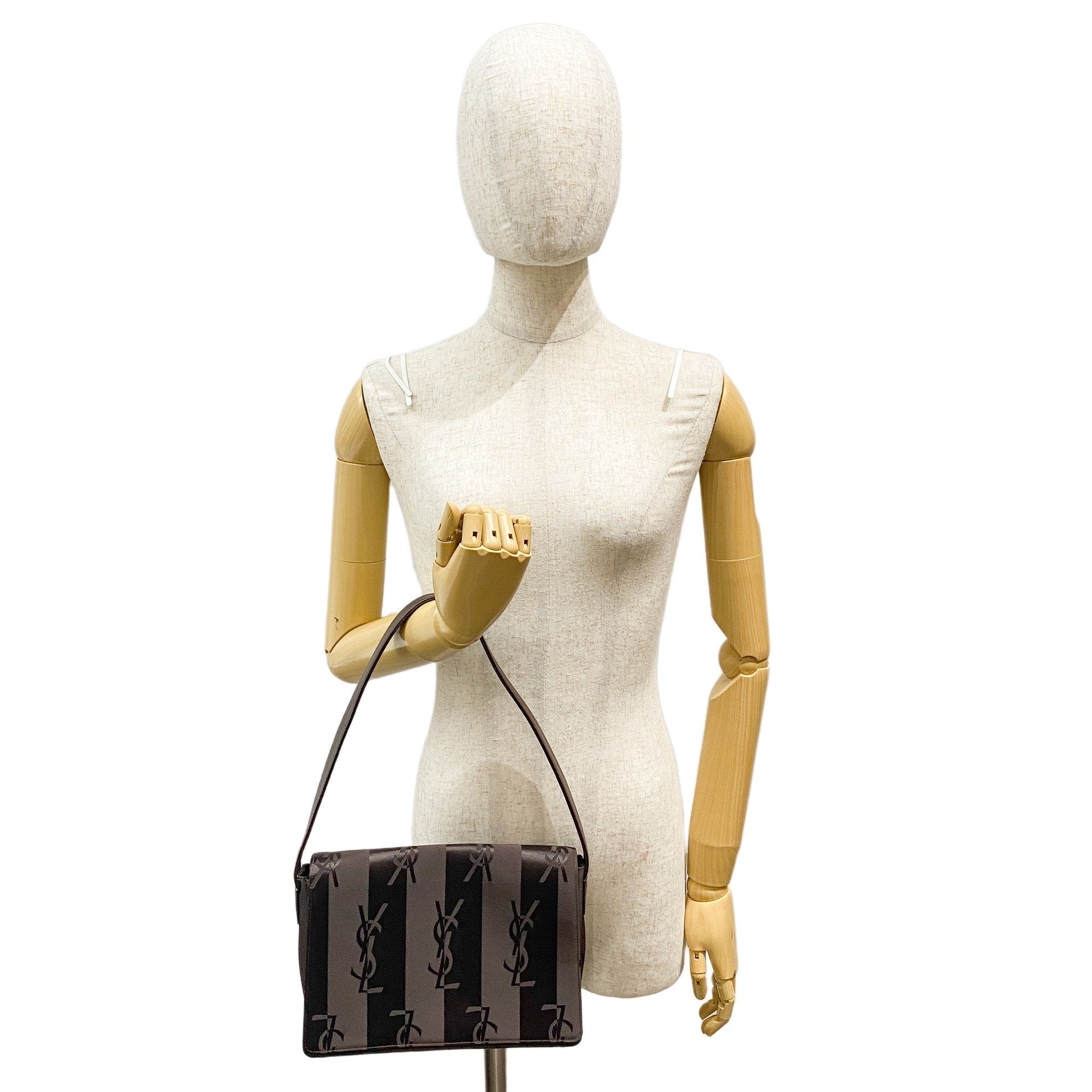 Brown Monogram Suede Handbag