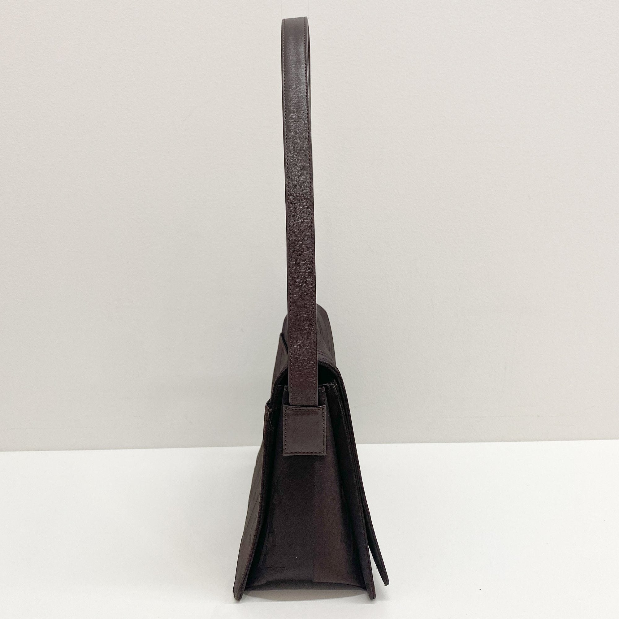 Brown Monogram Suede Handbag