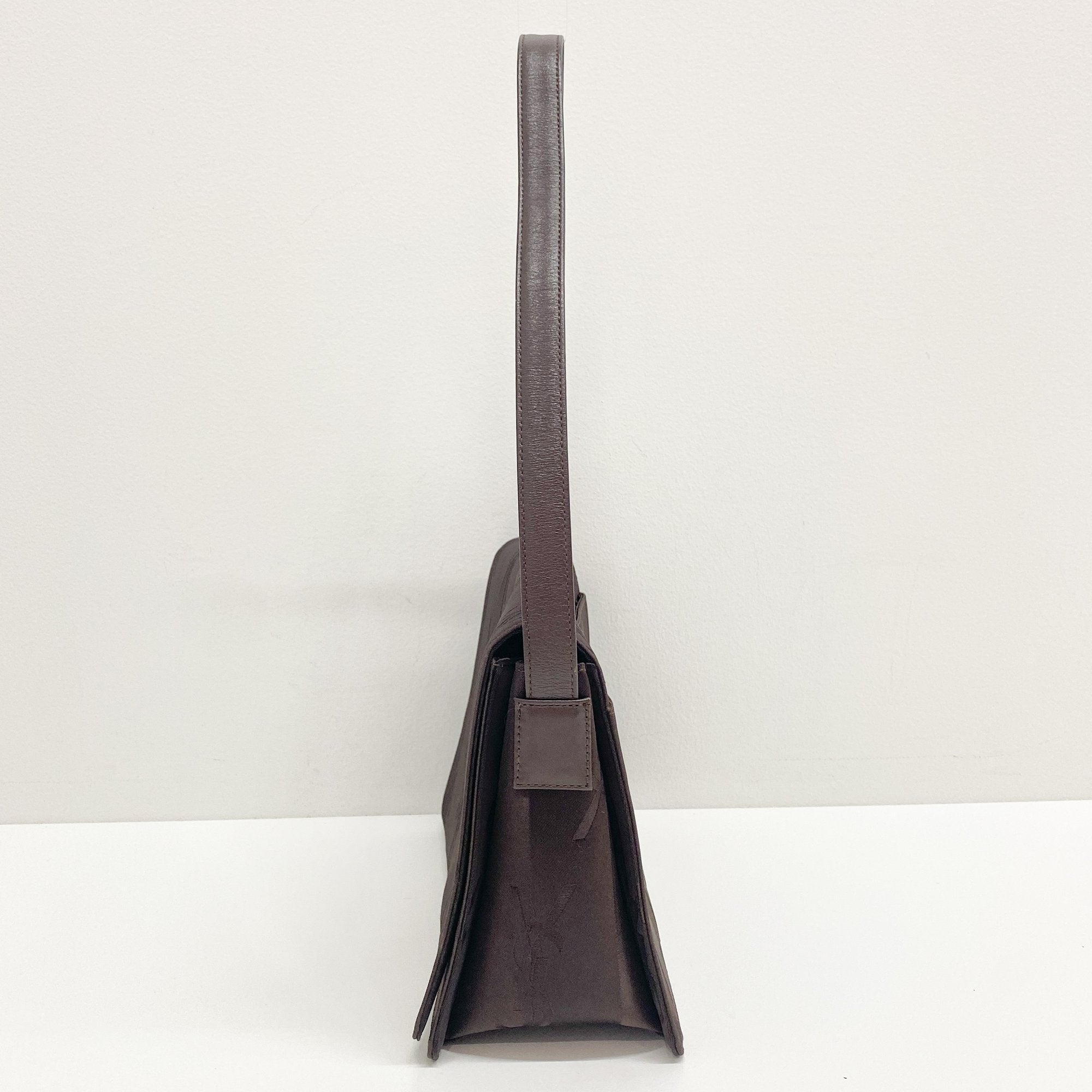 Brown Monogram Suede Handbag