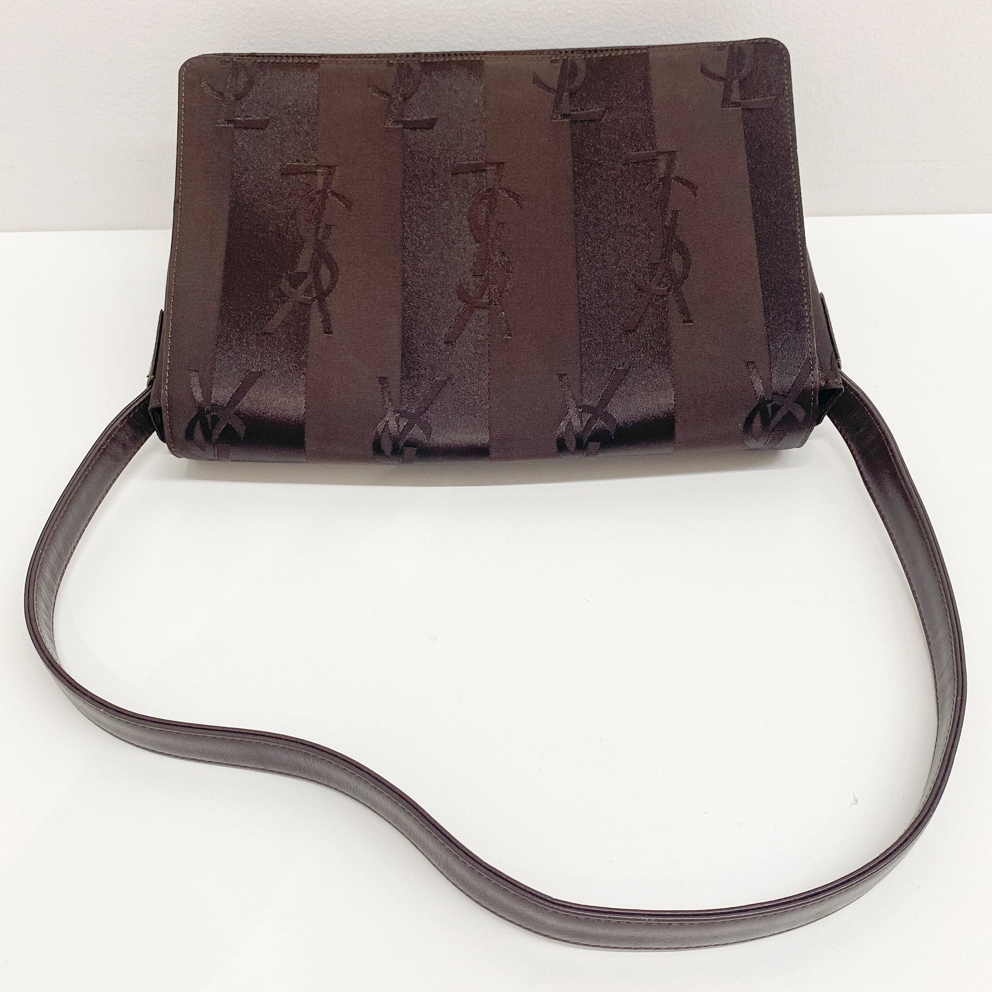 Brown Monogram Suede Handbag