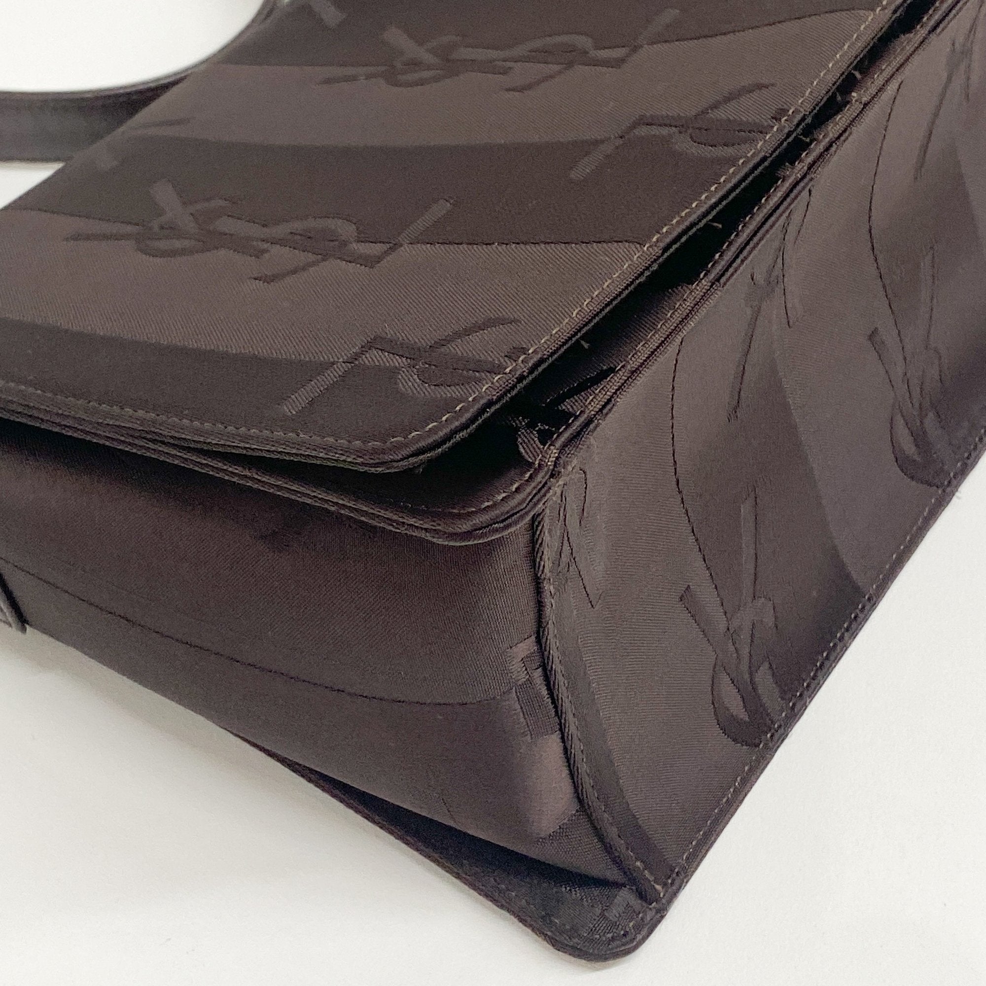 Brown Monogram Suede Handbag