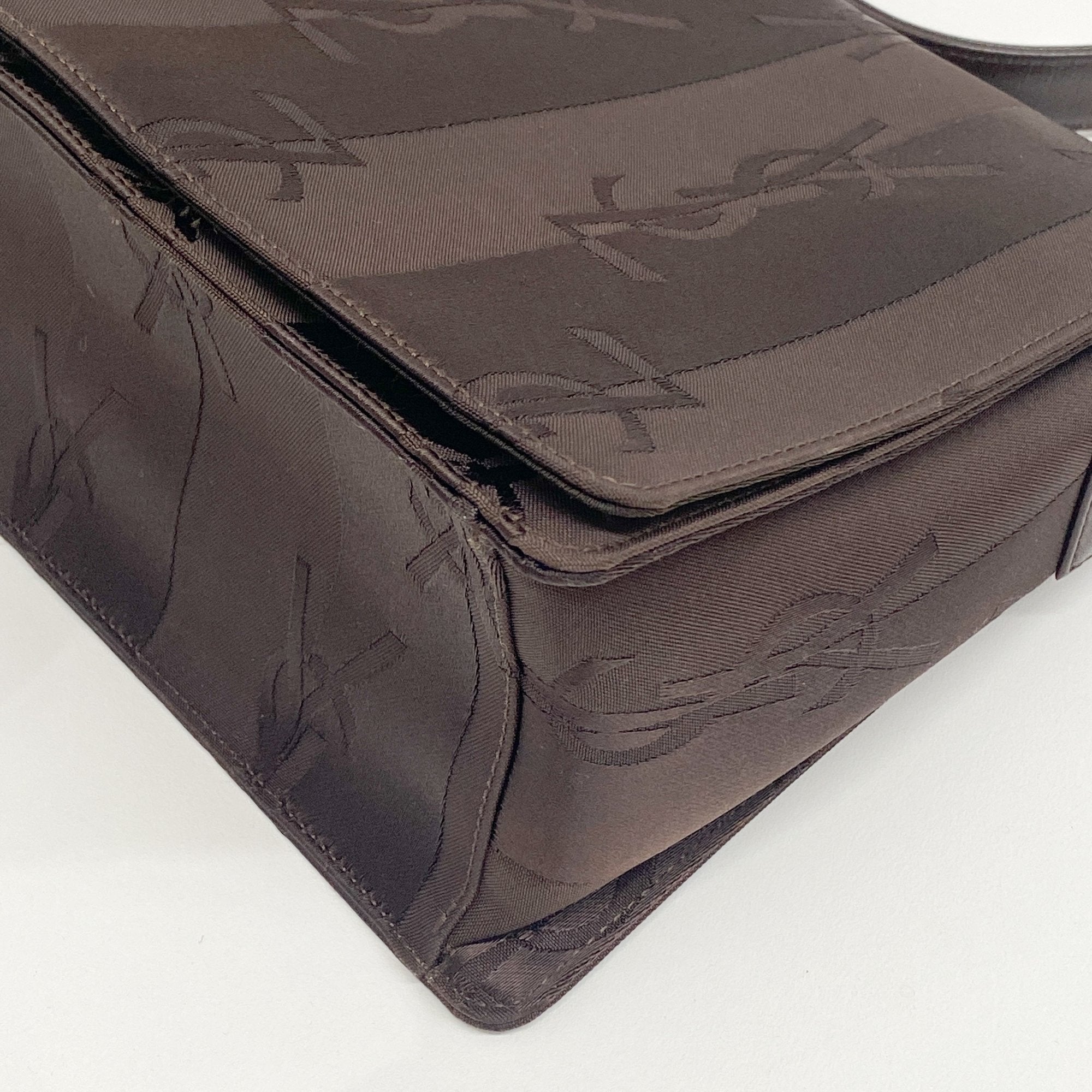 Brown Monogram Suede Handbag