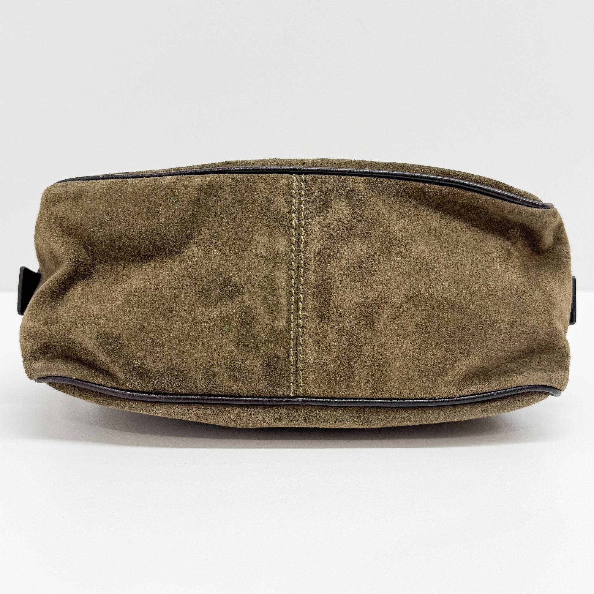 Olive Green Mini Satchel Suede Shoulder Bag