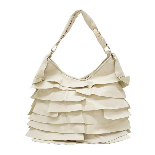 Saint-Tropez White Leather Shoulder Bag