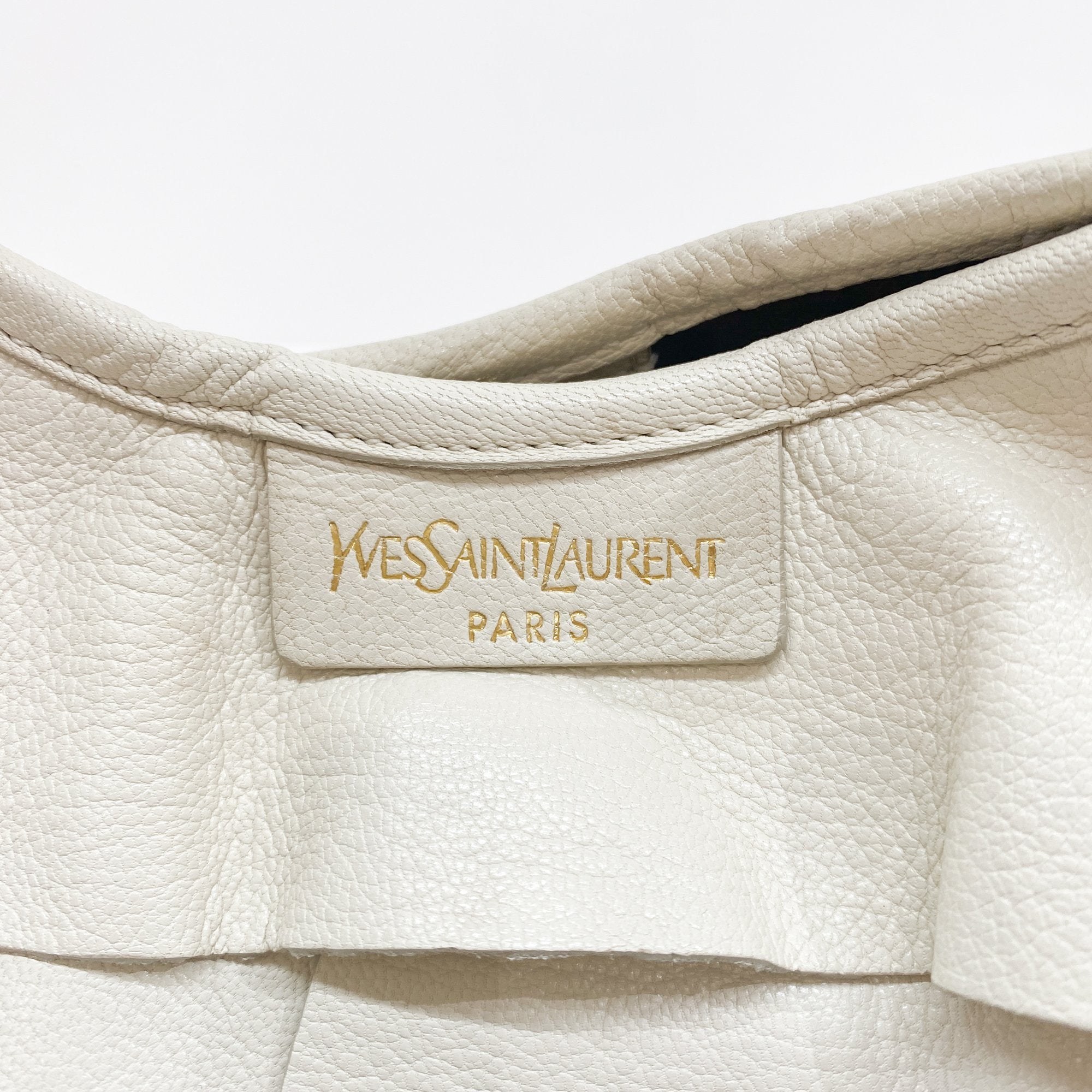 Saint-Tropez White Leather Shoulder Bag