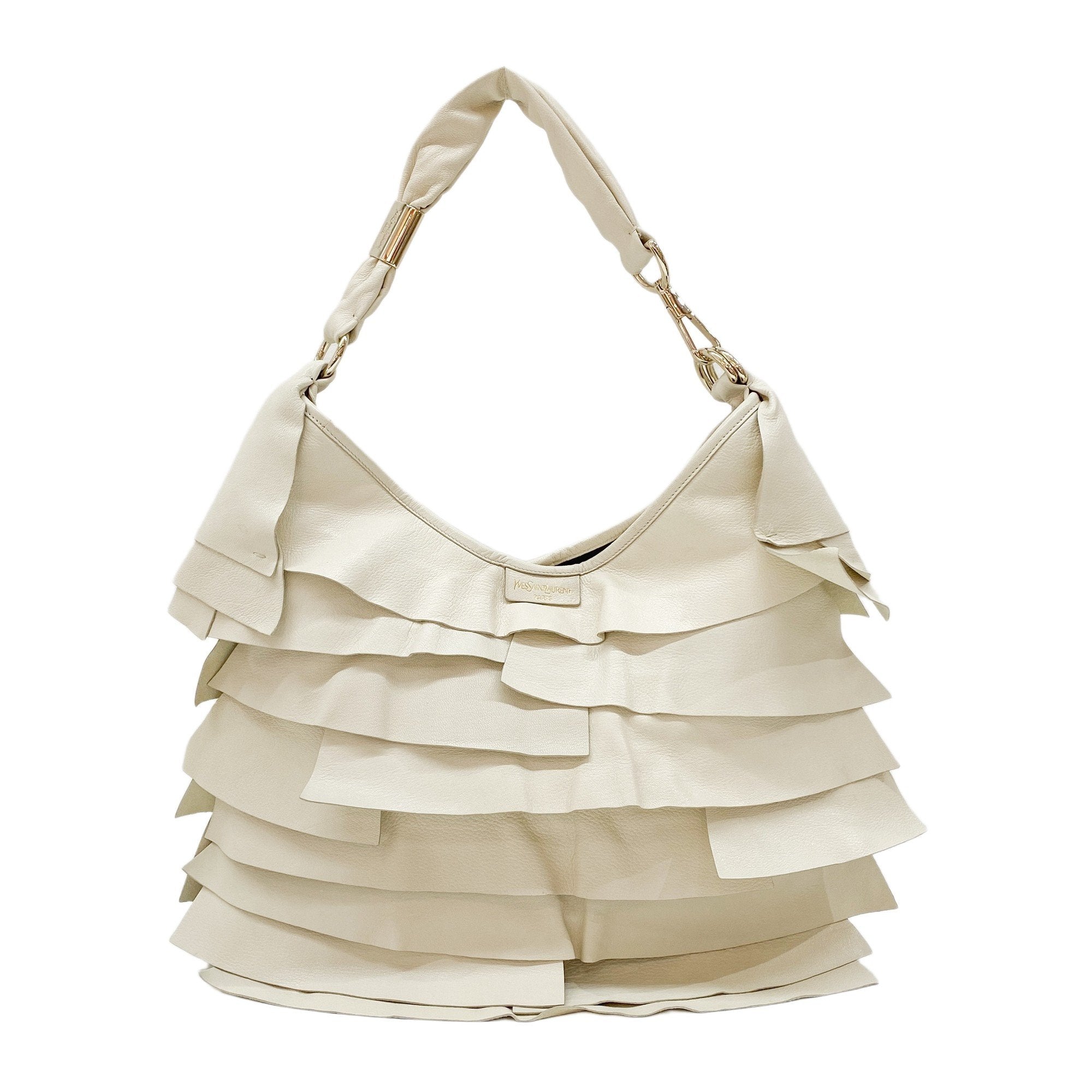 Saint-Tropez White Leather Shoulder Bag