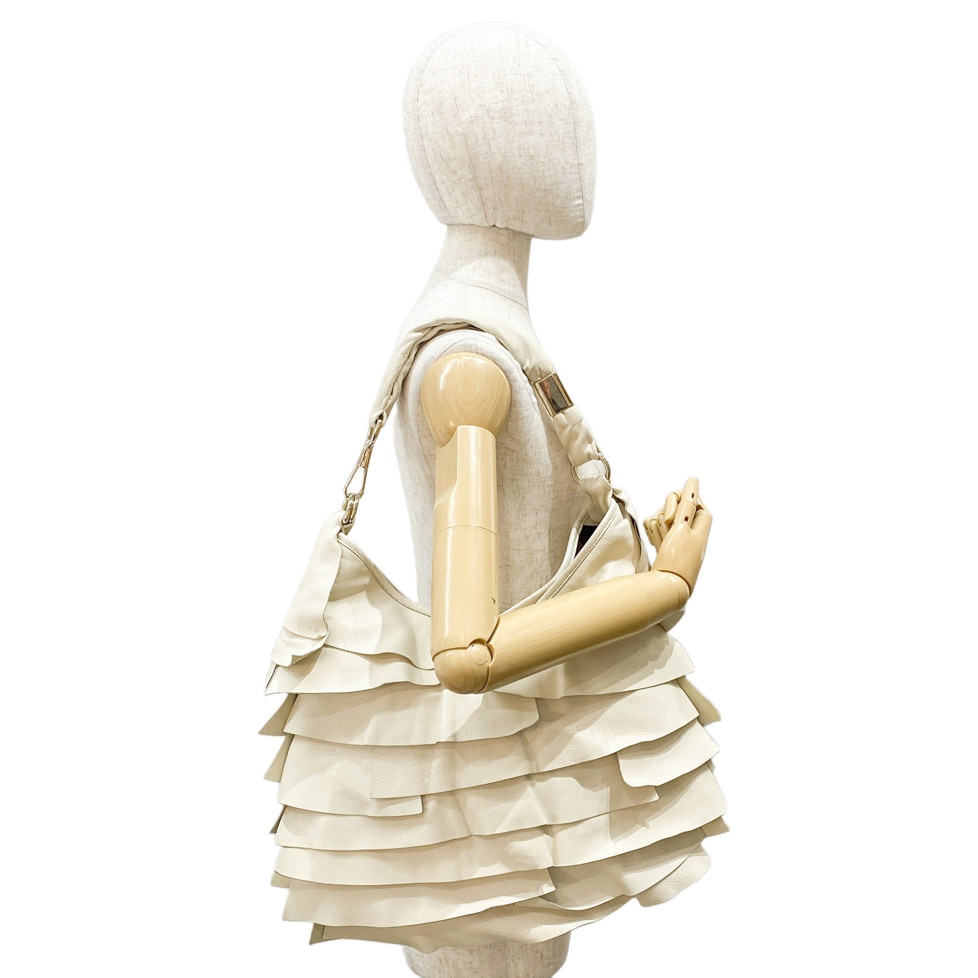 Saint-Tropez White Leather Shoulder Bag